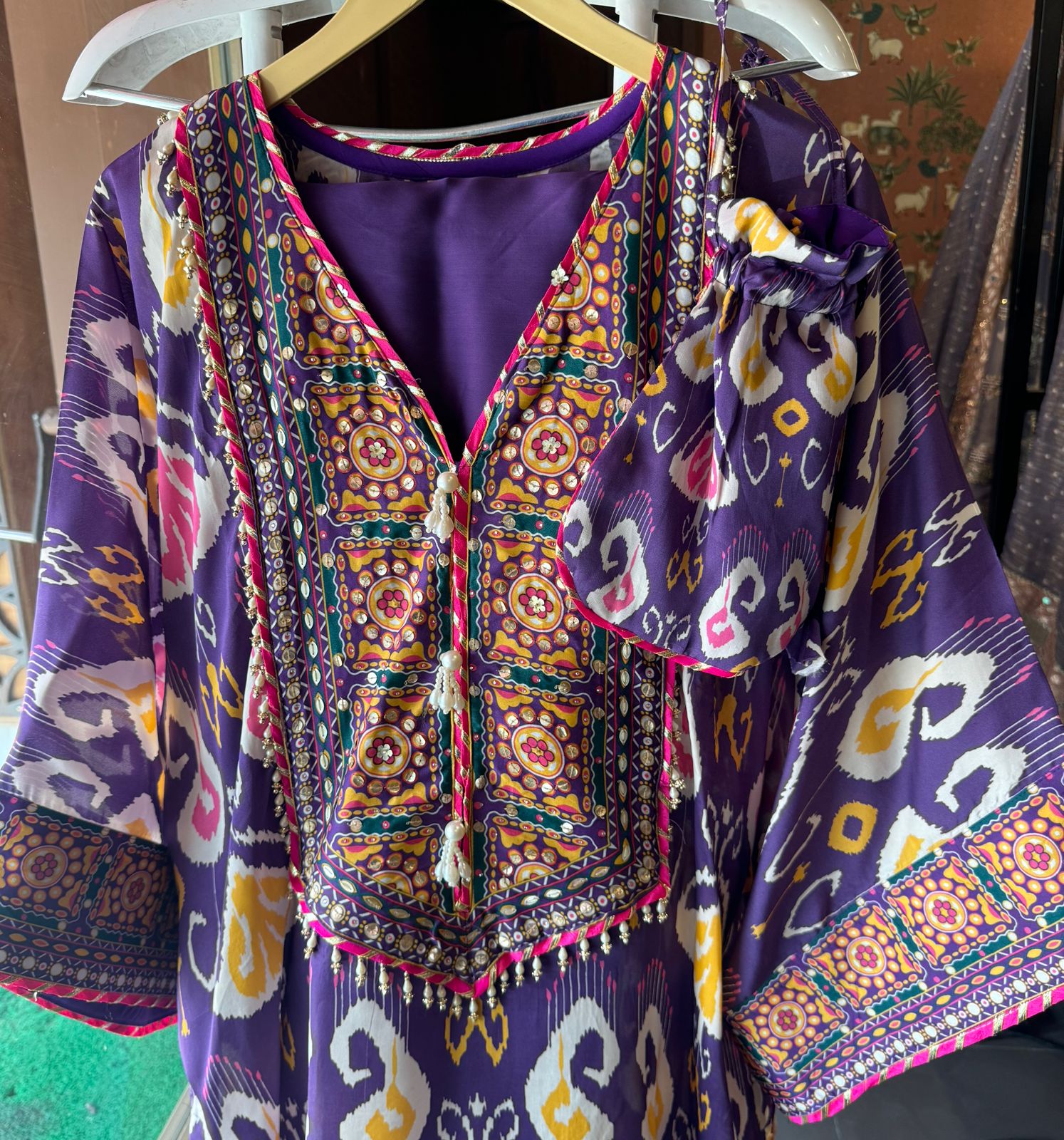 SHOP OUR NEW DESIGN IN STITCHED COLLECTION WITH IKKAT PRINT