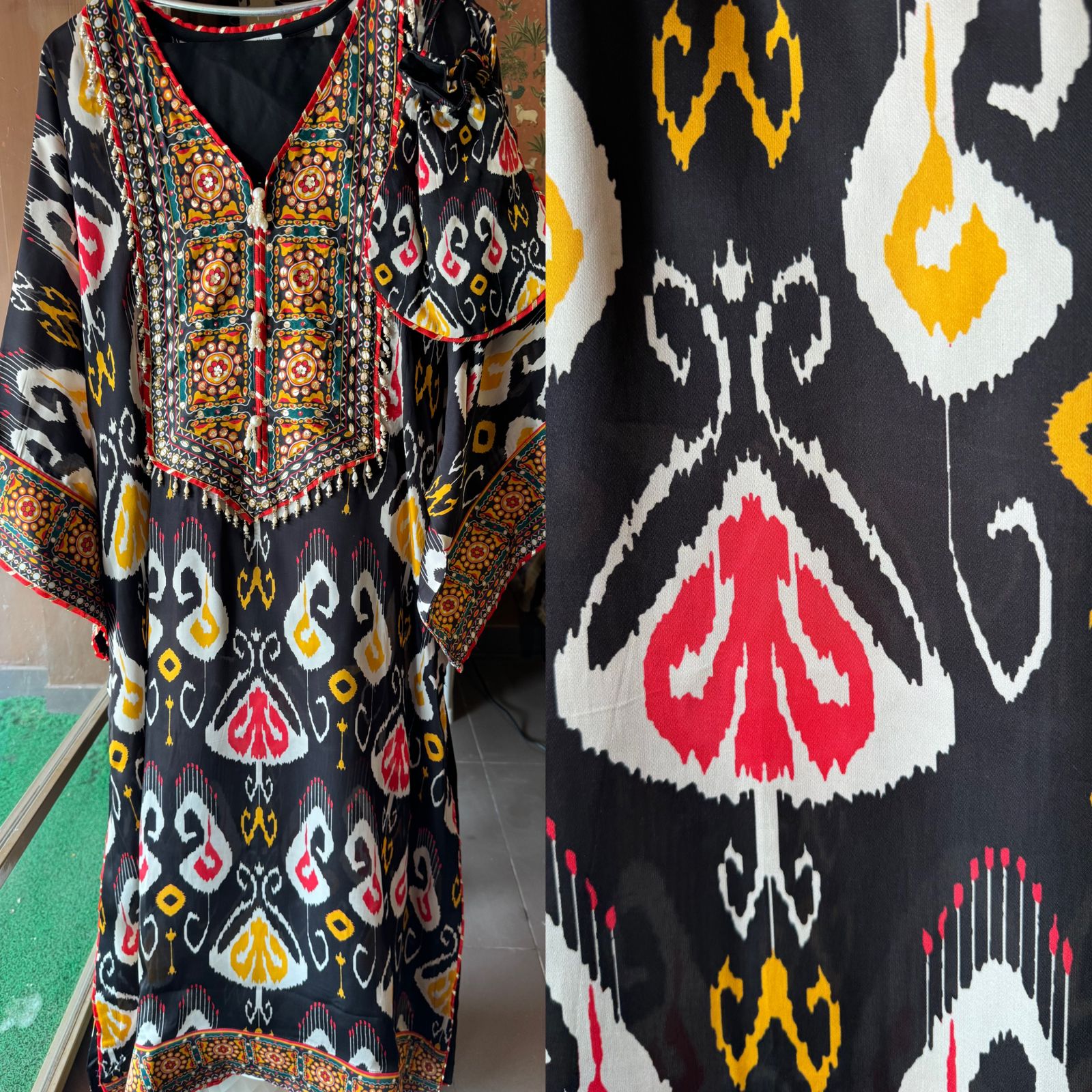 SHOP OUR NEW DESIGN IN STITCHED COLLECTION WITH IKKAT PRINT