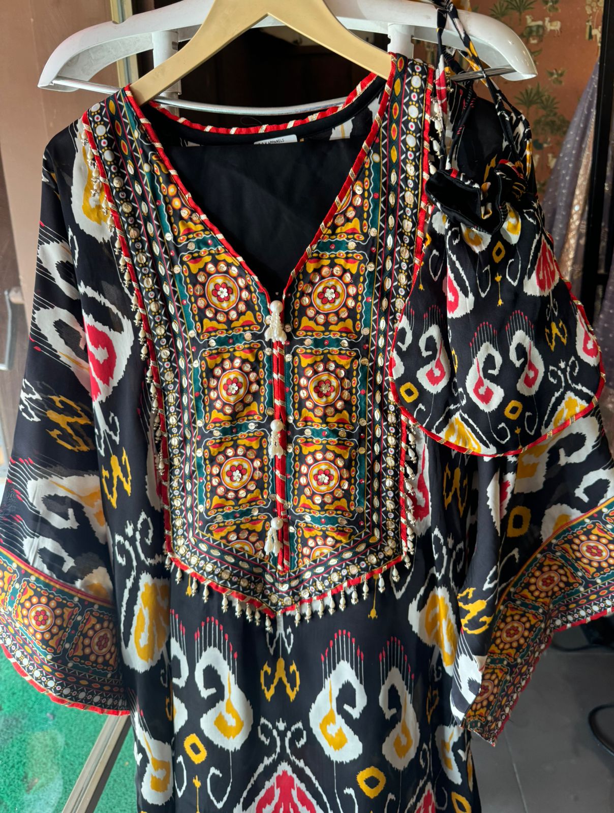 SHOP OUR NEW DESIGN IN STITCHED COLLECTION WITH IKKAT PRINT