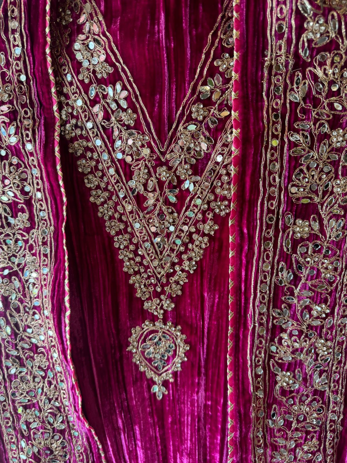 SHOP OUR BEST SELLING CRUSHED VELVET MIRROR WORK SUITS