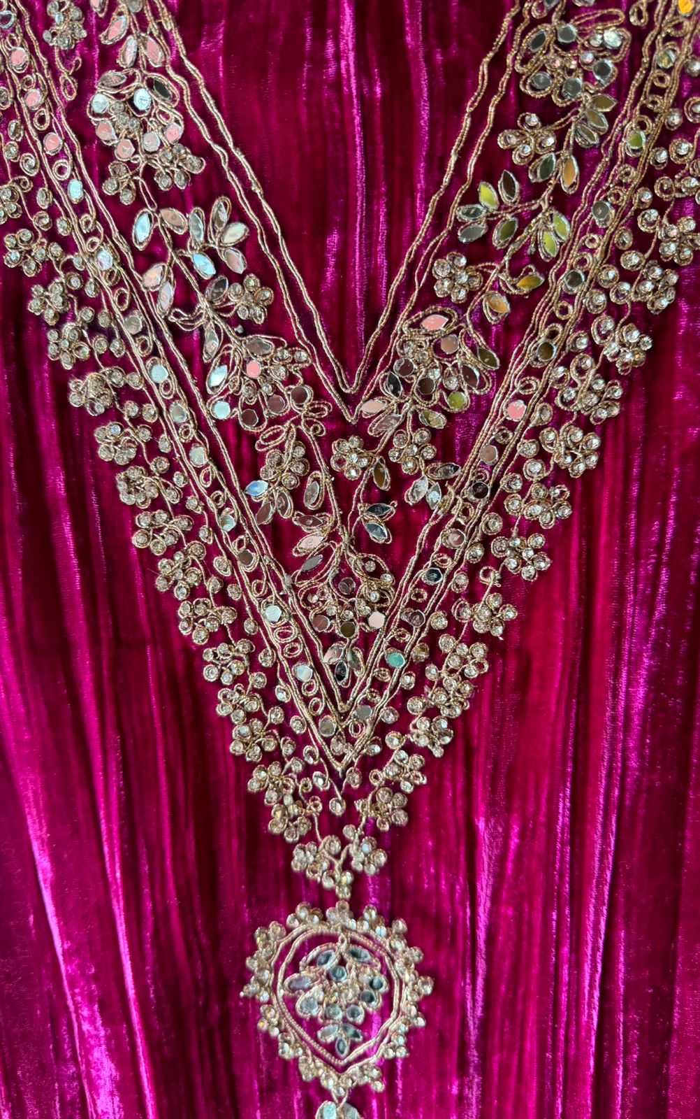 SHOP OUR BEST SELLING CRUSHED VELVET MIRROR WORK SUITS