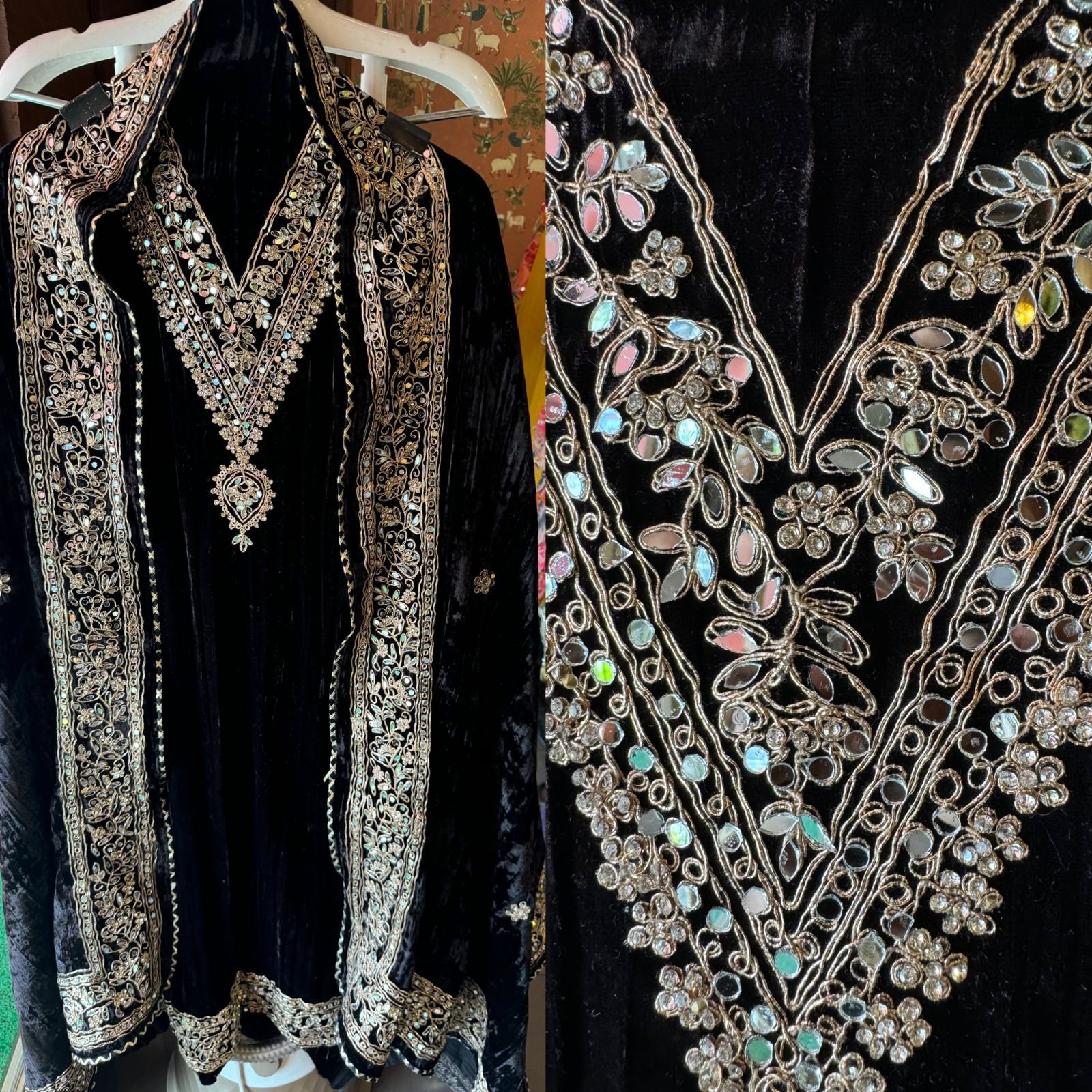 SHOP OUR BEST SELLING CRUSHED VELVET MIRROR WORK SUITS