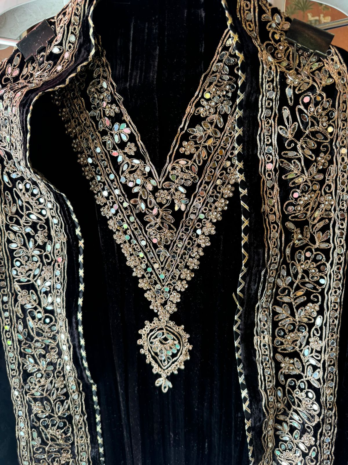 SHOP OUR BEST SELLING CRUSHED VELVET MIRROR WORK SUITS