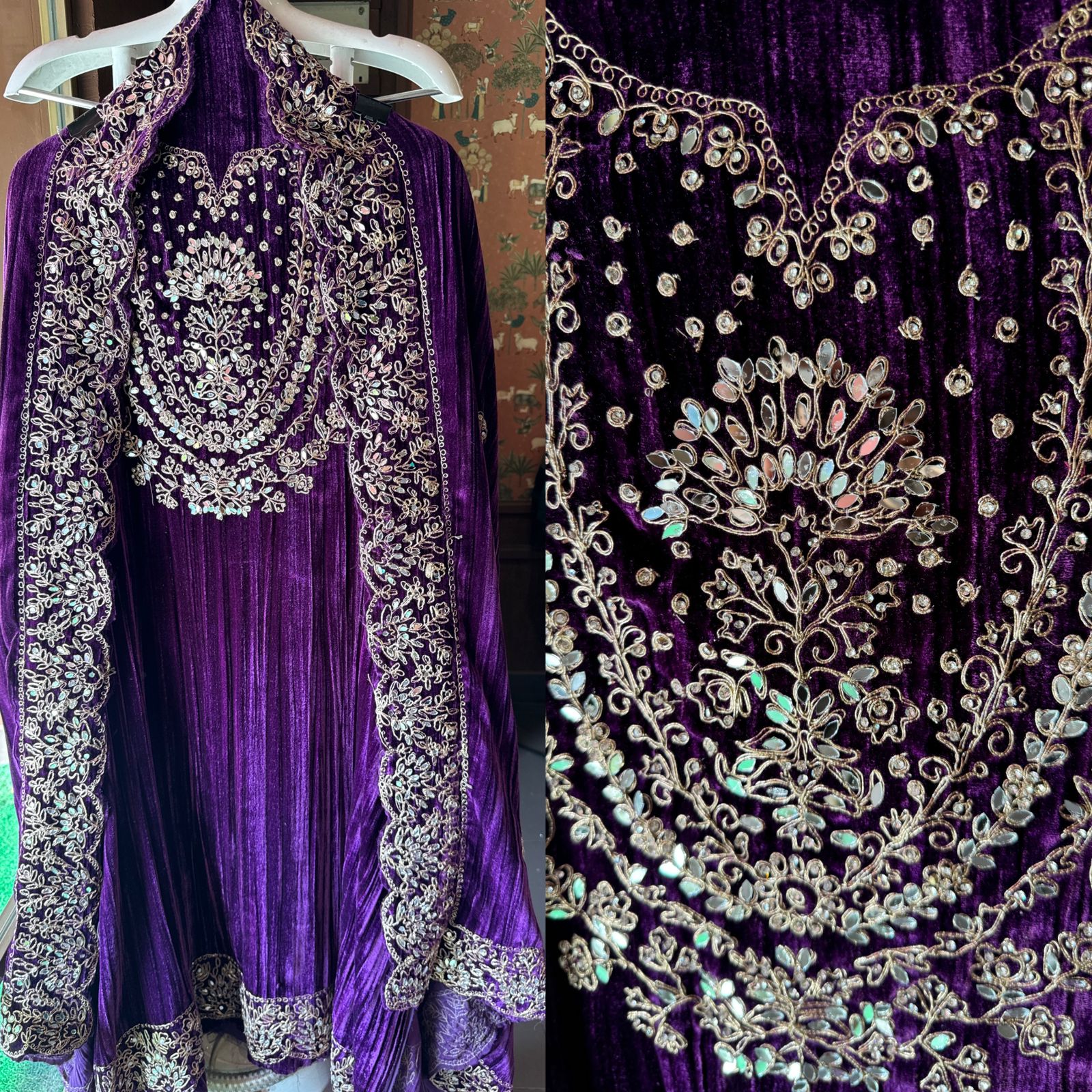 SHOP OUR BEST SELLING CRUSHED VELVET MIRROR WORK SUITS