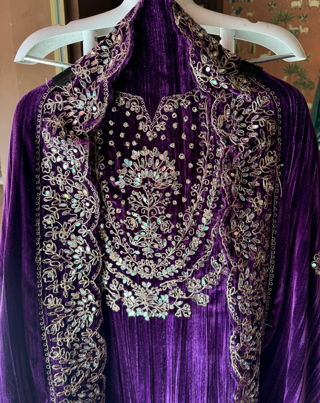 SHOP OUR BEST SELLING CRUSHED VELVET MIRROR WORK SUITS