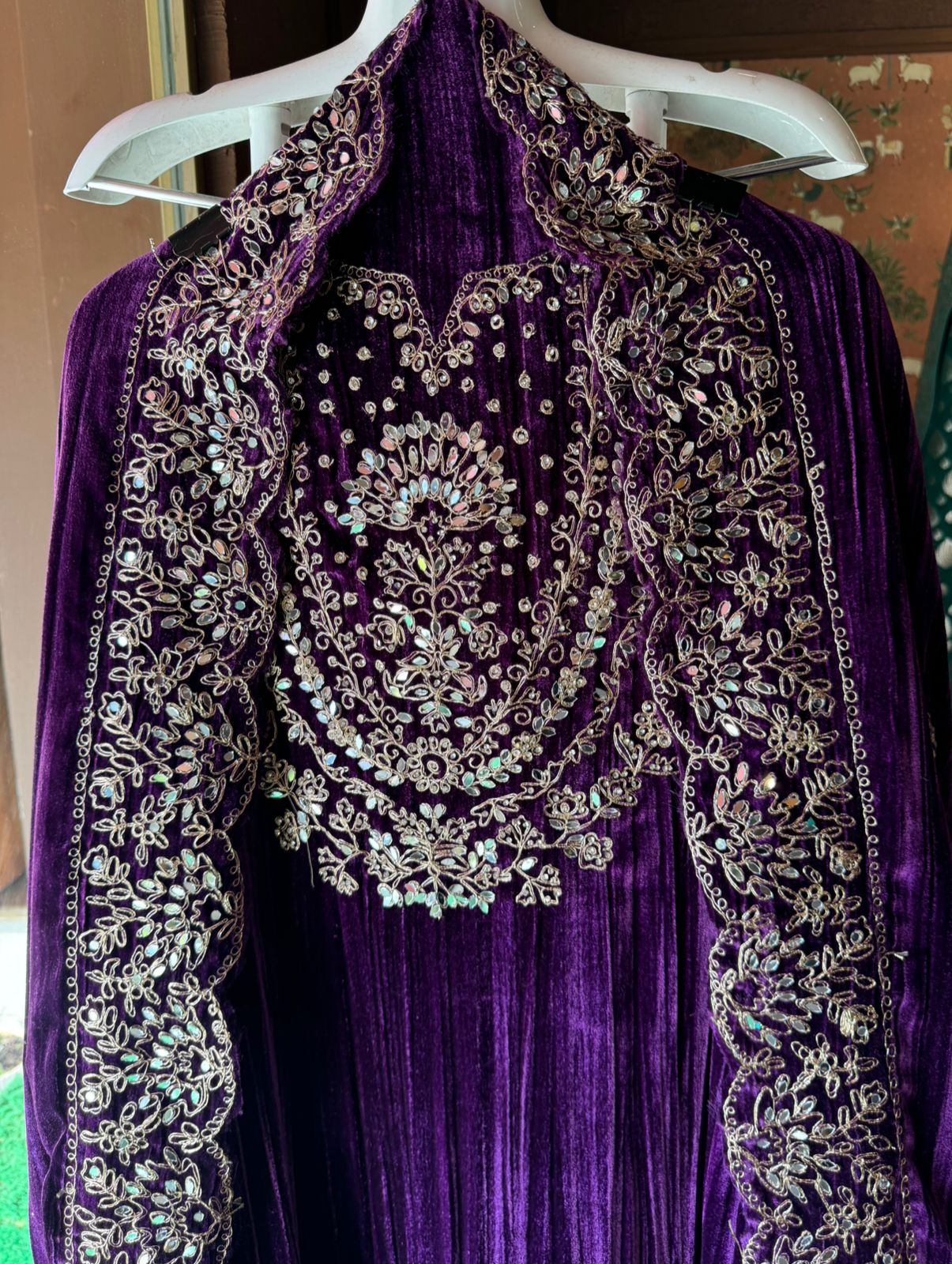 SHOP OUR BEST SELLING CRUSHED VELVET MIRROR WORK SUITS