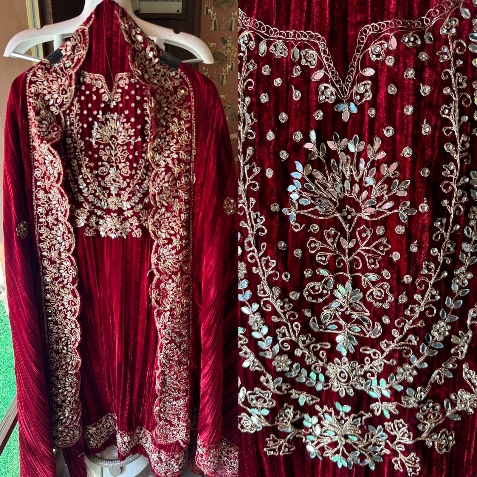 SHOP OUR BEST SELLING CRUSHED VELVET MIRROR WORK SUITS