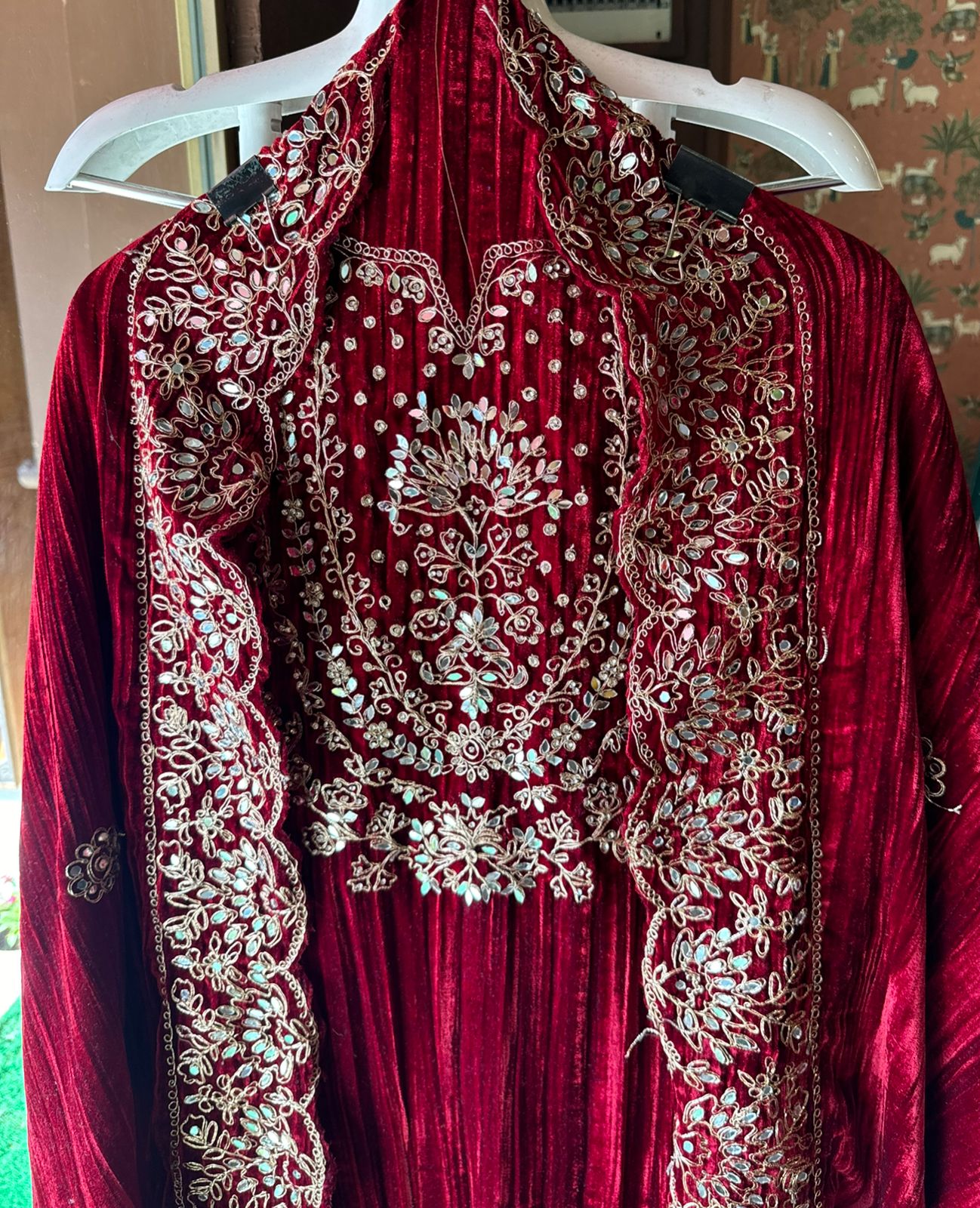 SHOP OUR BEST SELLING CRUSHED VELVET MIRROR WORK SUITS