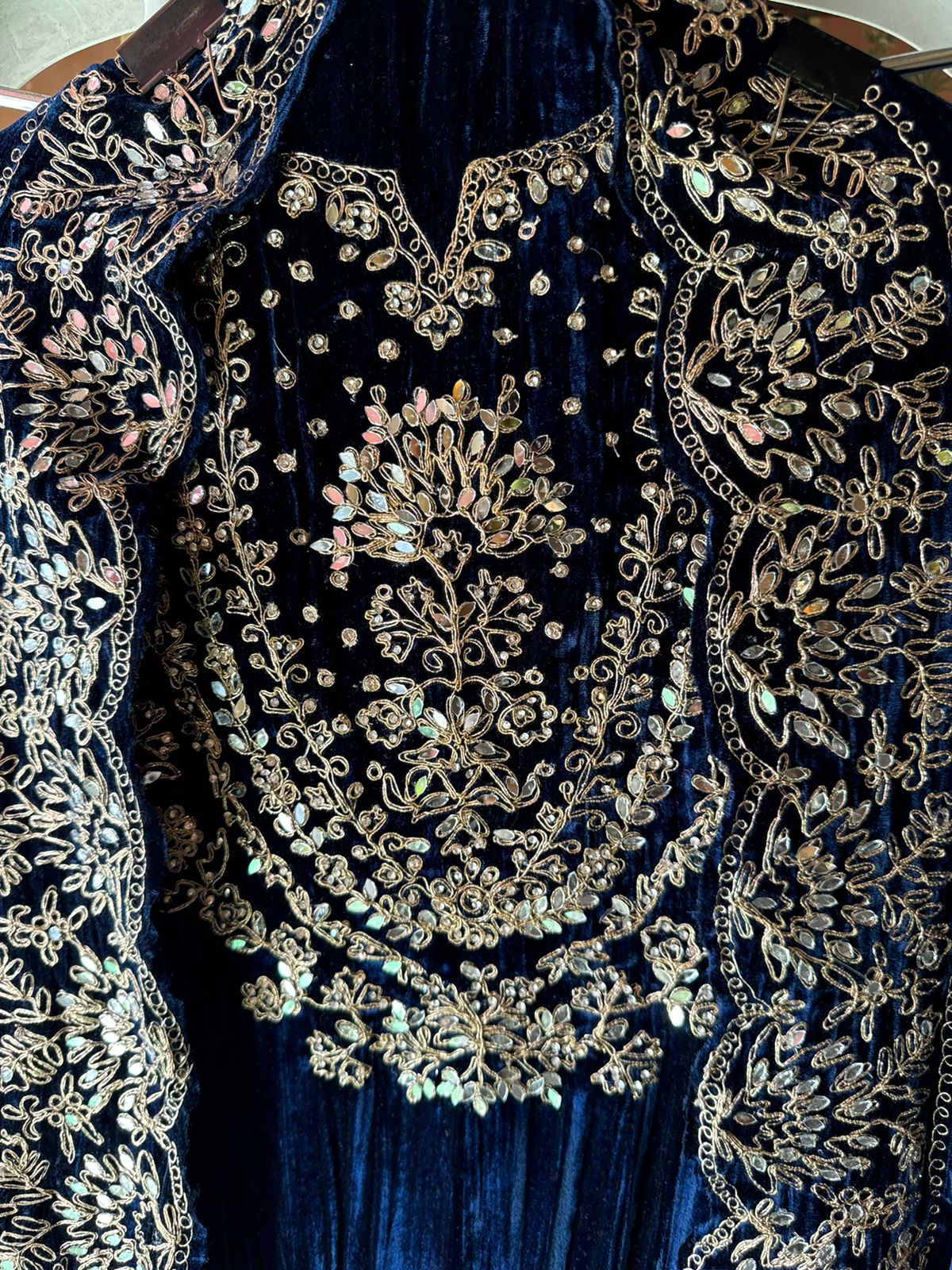 SHOP OUR BEST SELLING CRUSHED VELVET MIRROR WORK SUITS