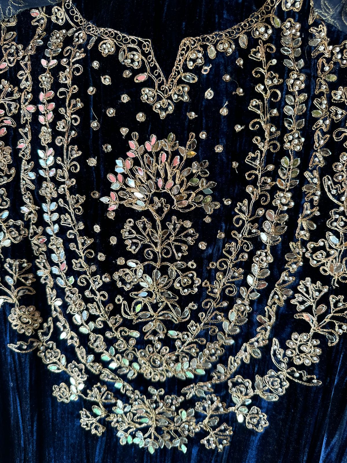 SHOP OUR BEST SELLING CRUSHED VELVET MIRROR WORK SUITS