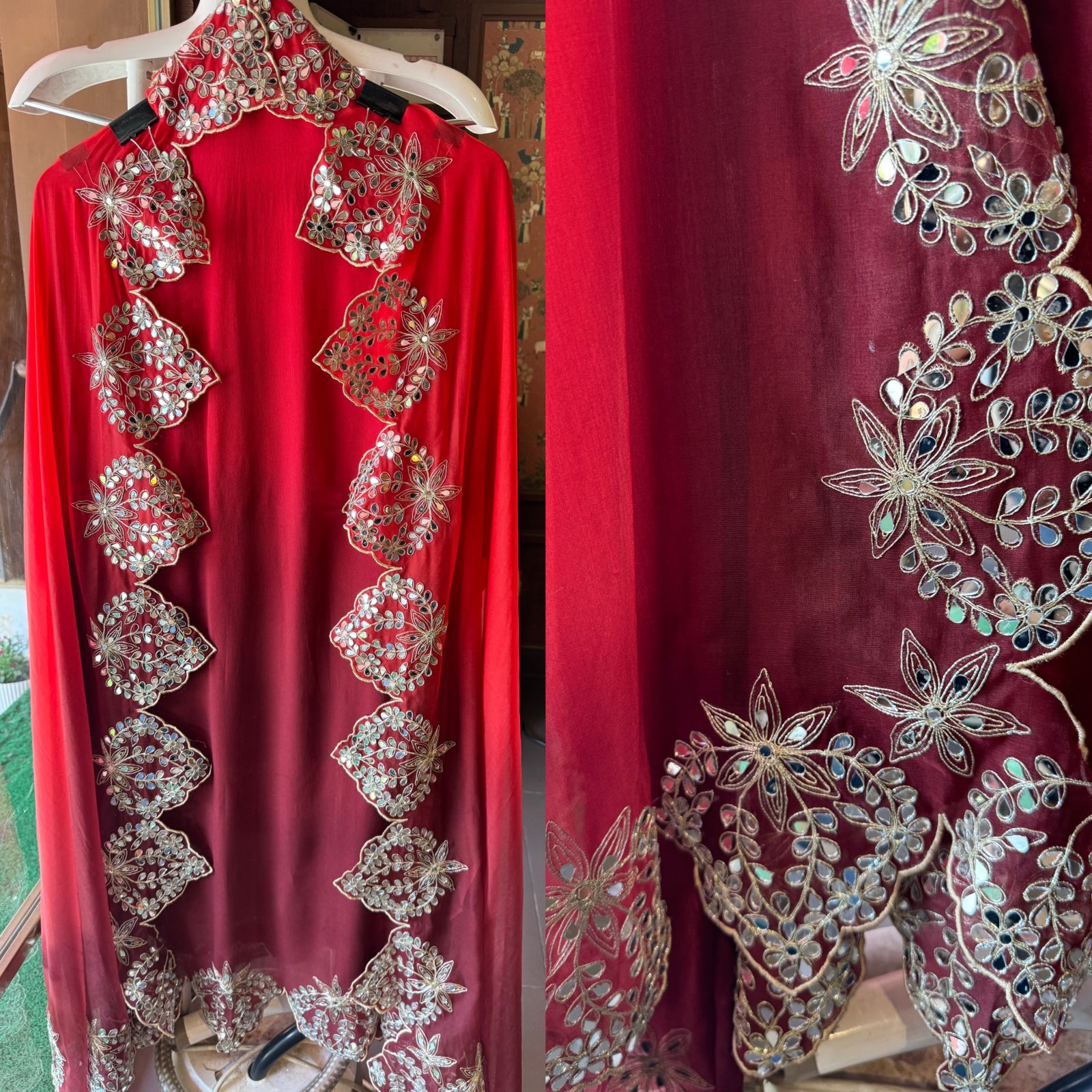 Ombre shaded Pure Georgette shirt