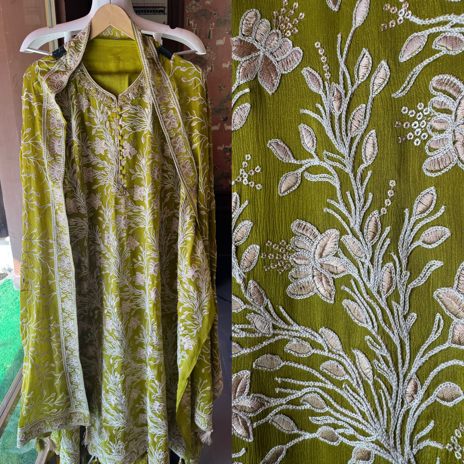 Pure chinon heavily embroidered collection