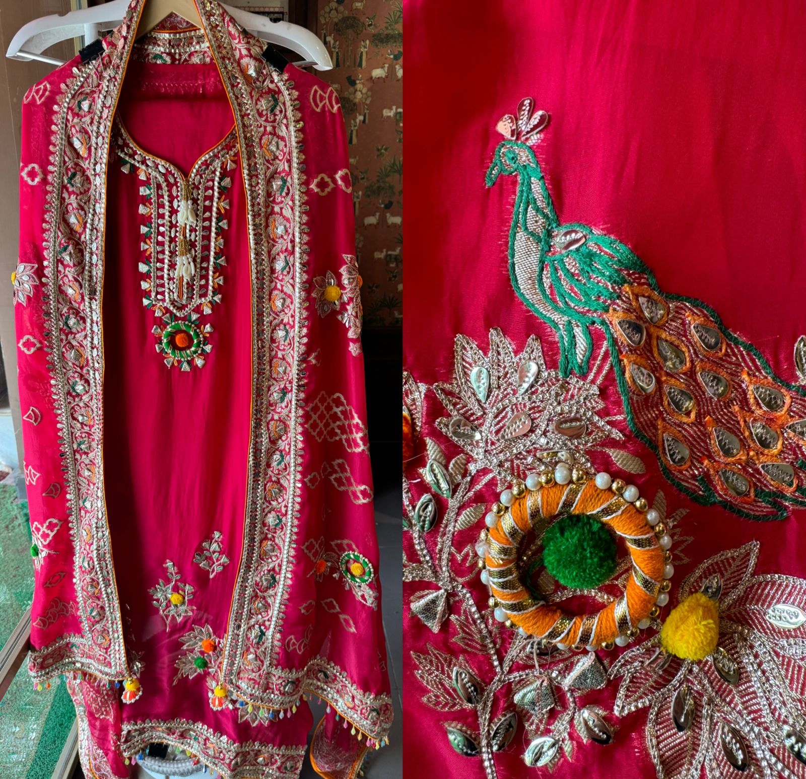 Soft organza Unstitched Suit