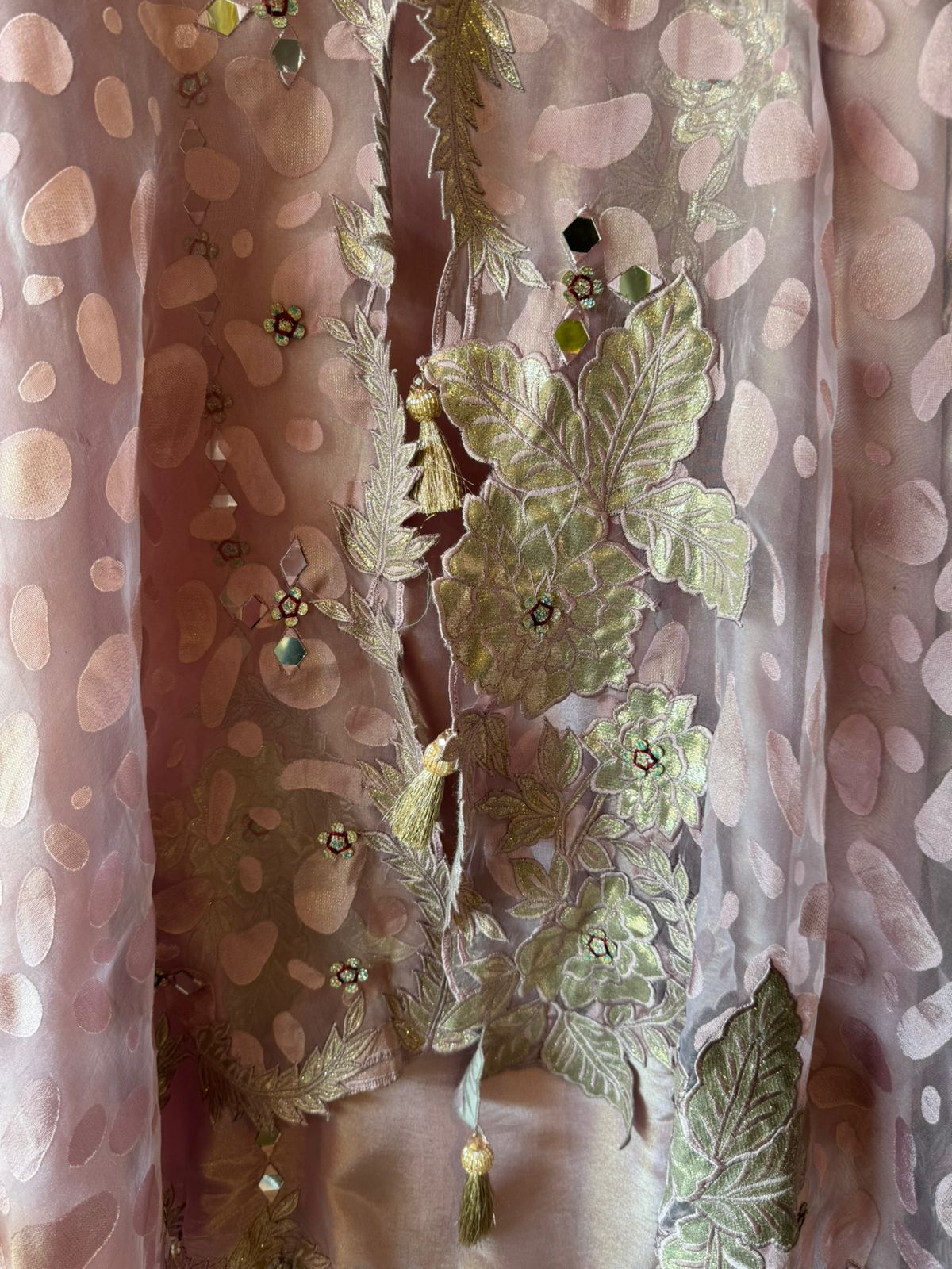 Tissue unstitched Shirt with designer shimmer