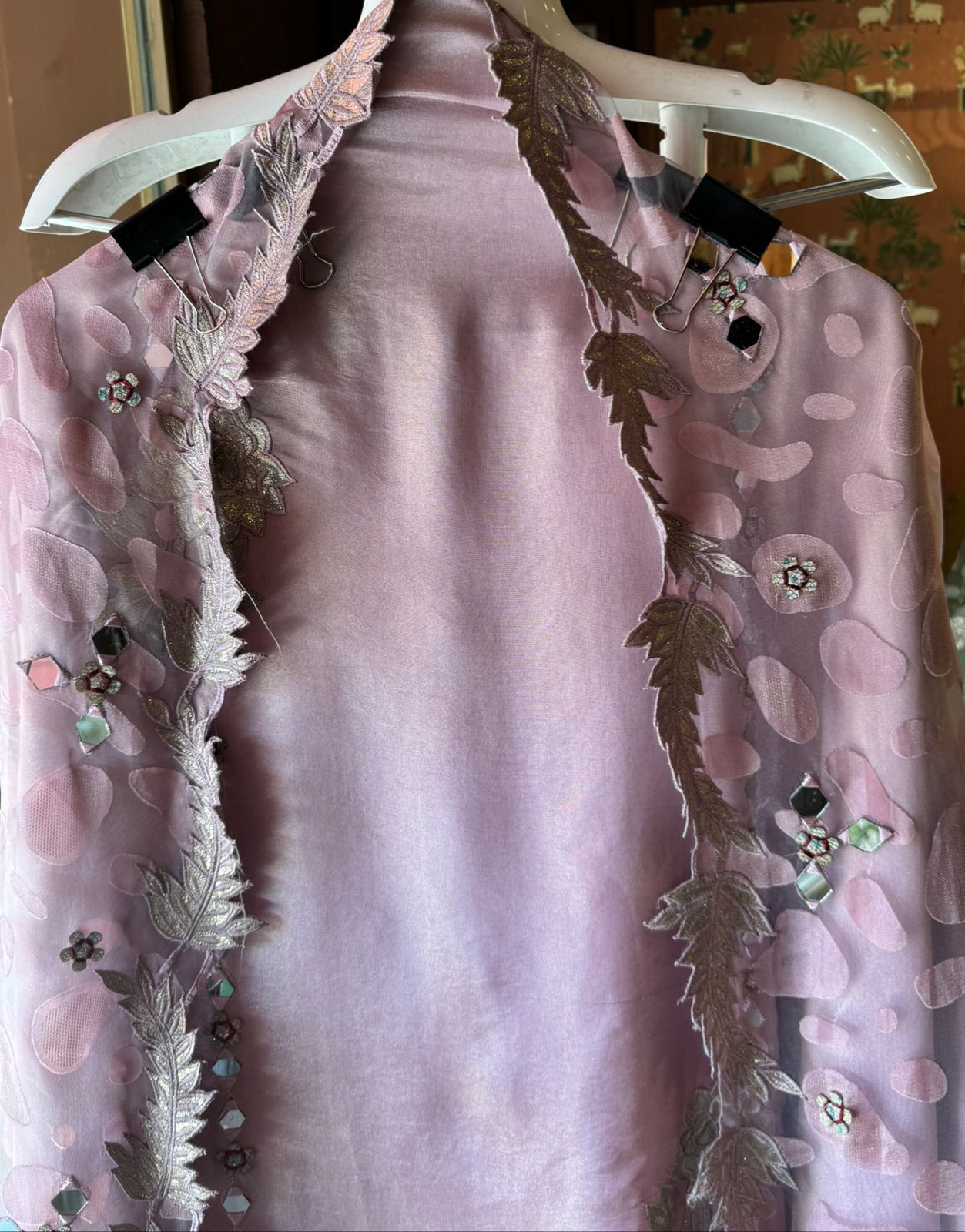 Tissue unstitched Shirt with designer shimmer