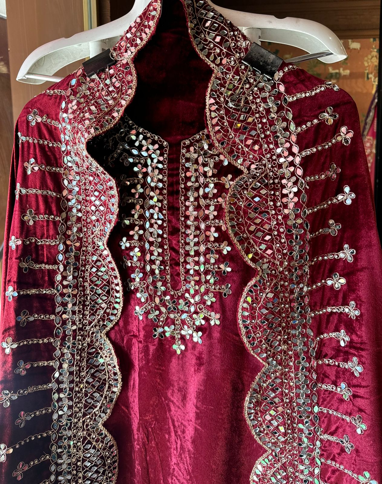 Pure micro velvet plain shirt