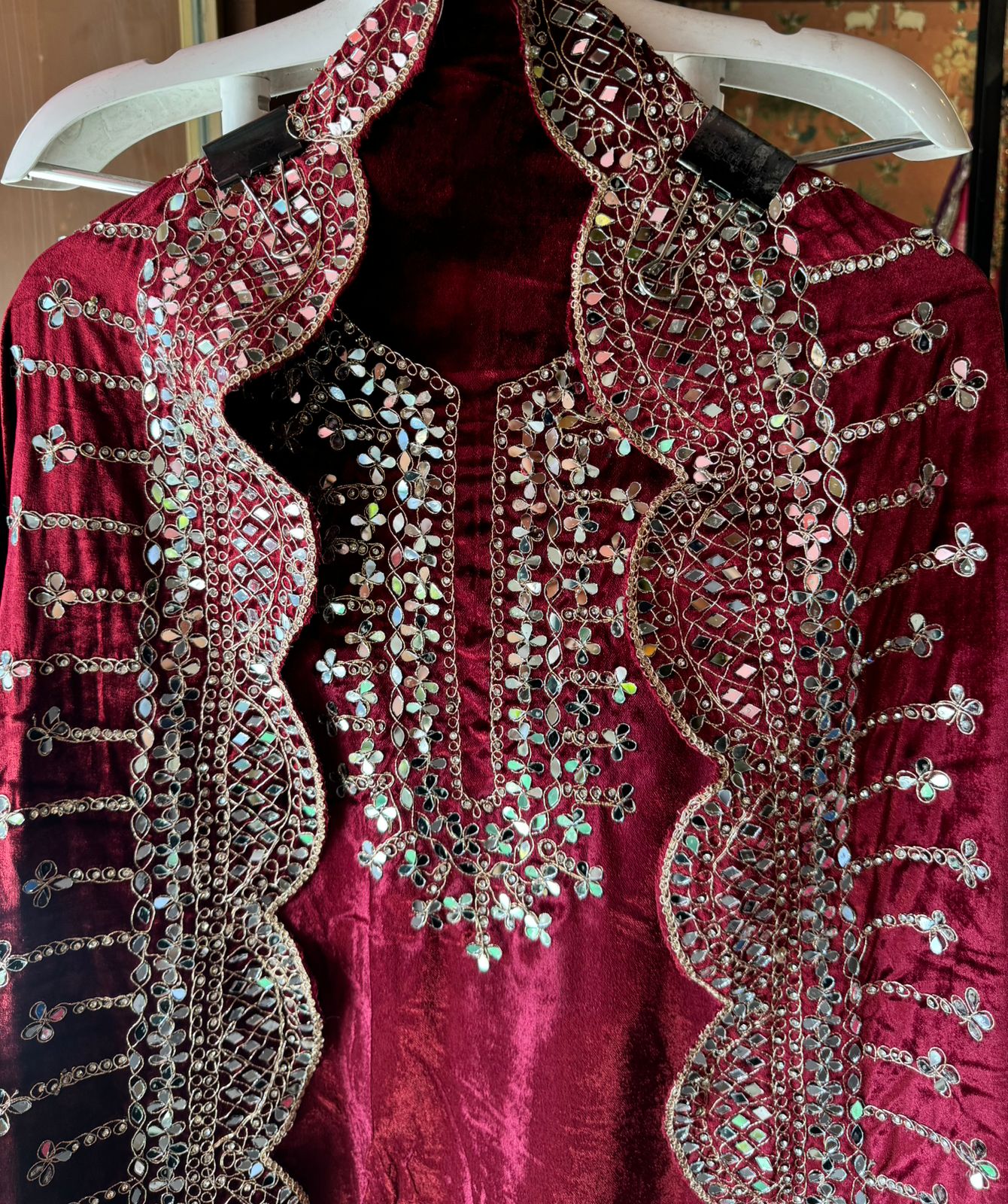 Pure micro velvet plain shirt