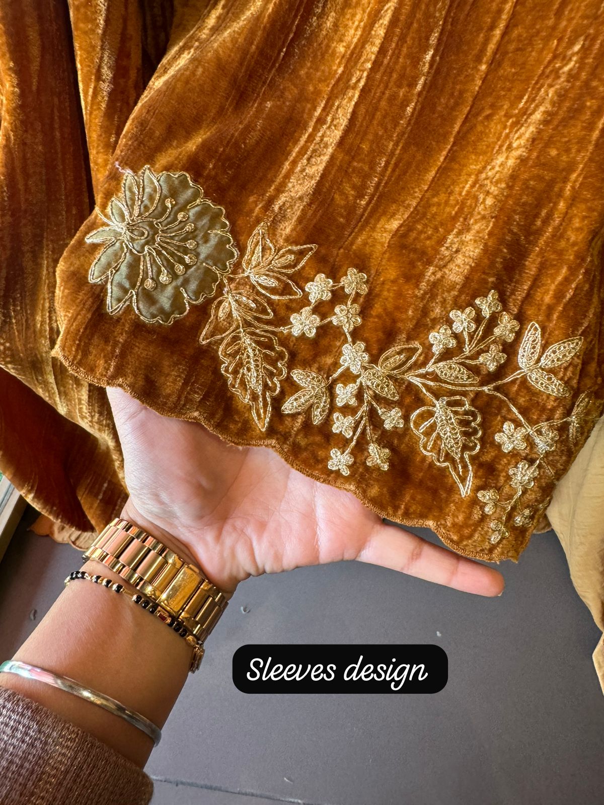 Crushed velvet unstitched designer suit concept With very beautiful daaman