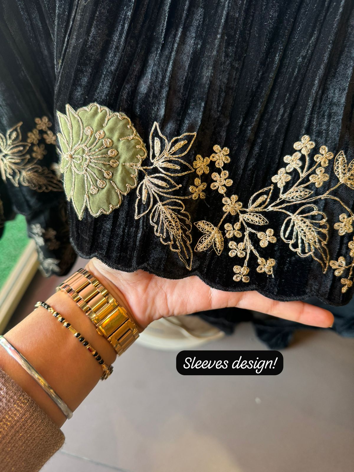 Crushed velvet unstitched designer suit concept With very beautiful daaman