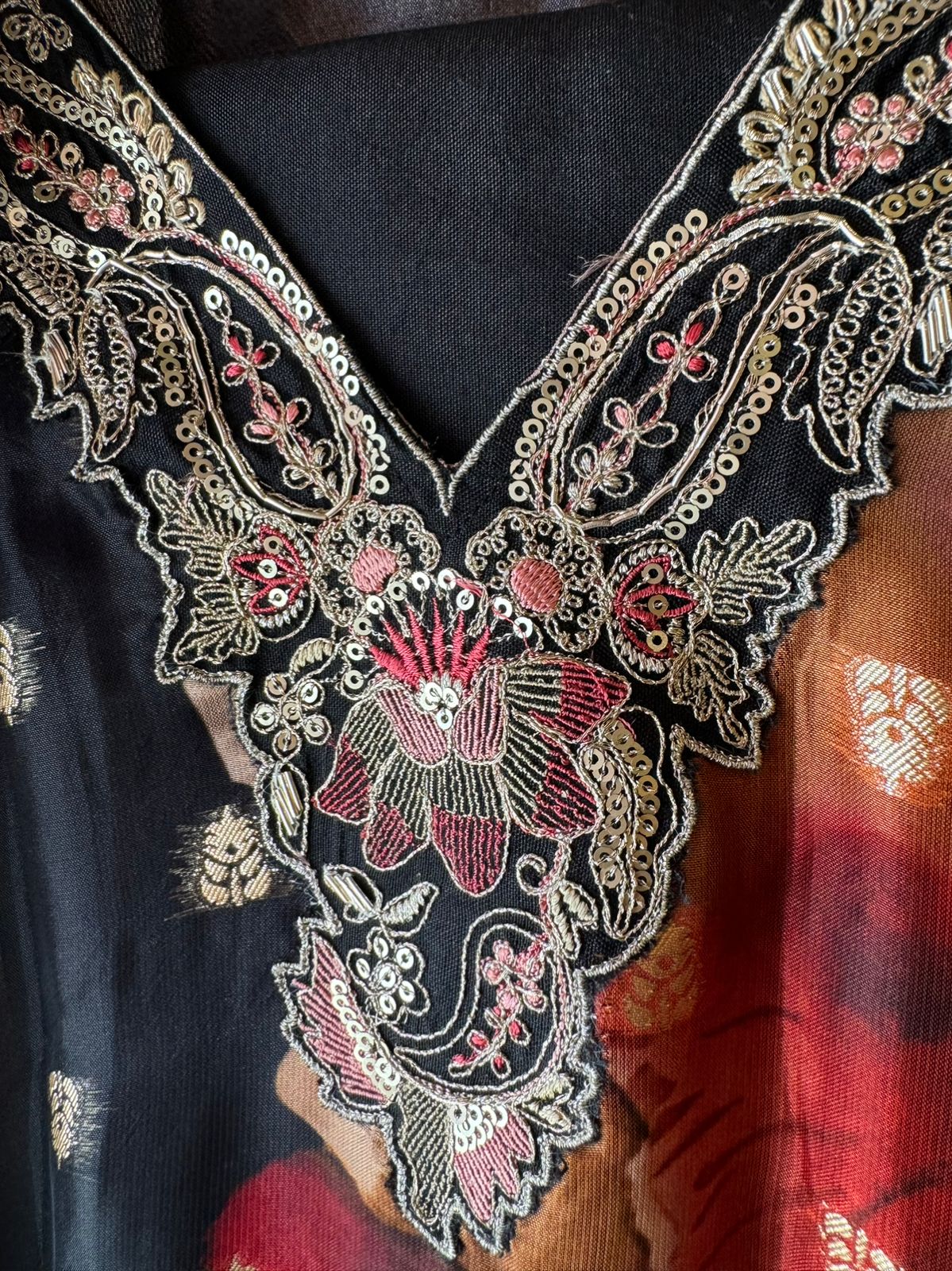 Pure organza Digital printed Unstitched kurta