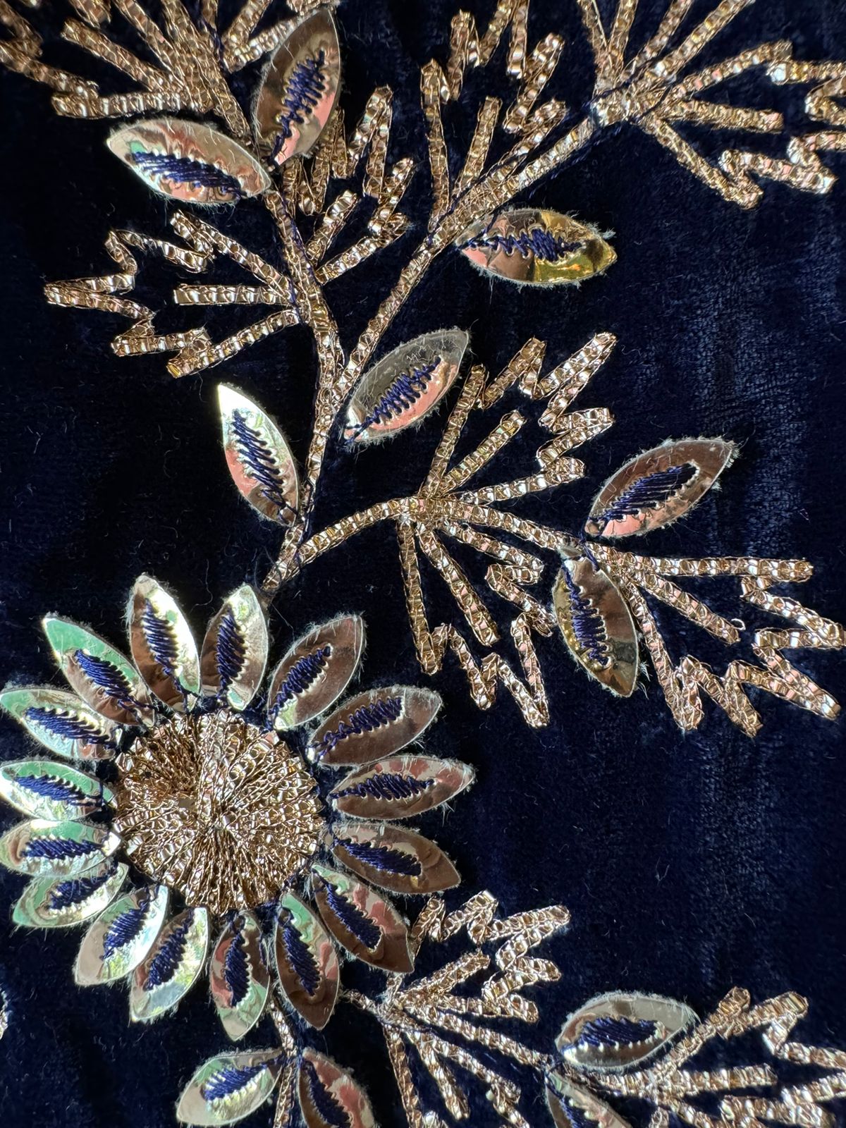 Pure silk velvet Ombre shaded Suits