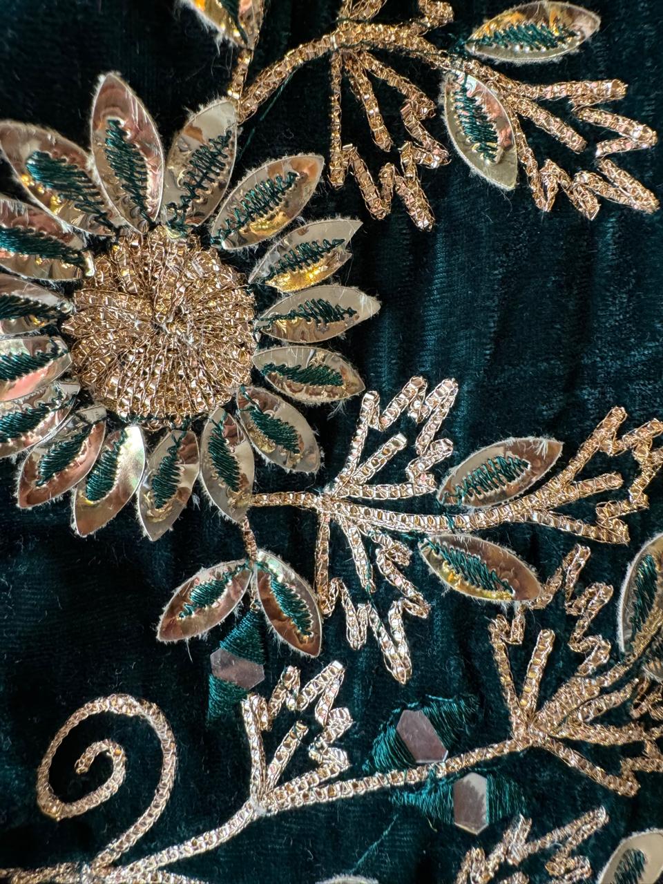 Pure silk velvet Ombre shaded Suits