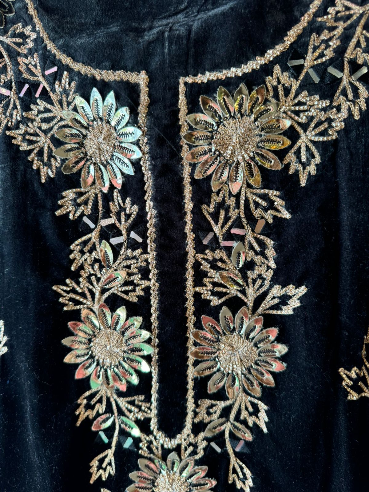 Pure silk velvet Ombre shaded Suits