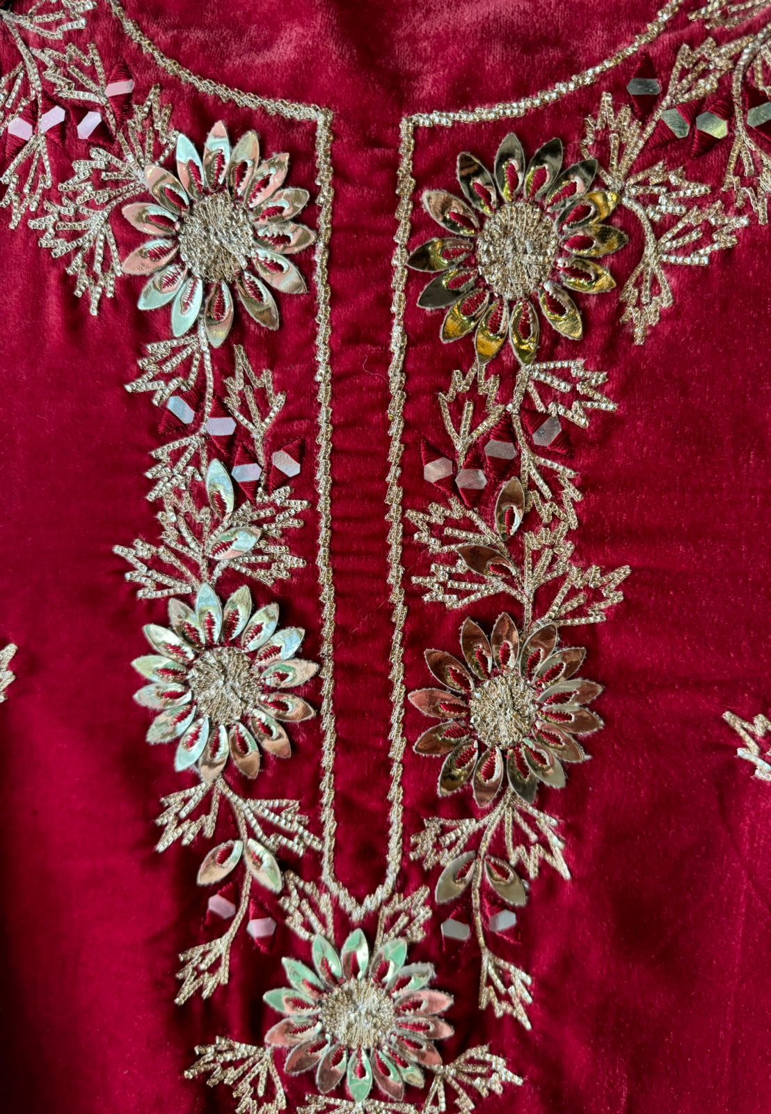 Pure silk velvet Ombre shaded Suits