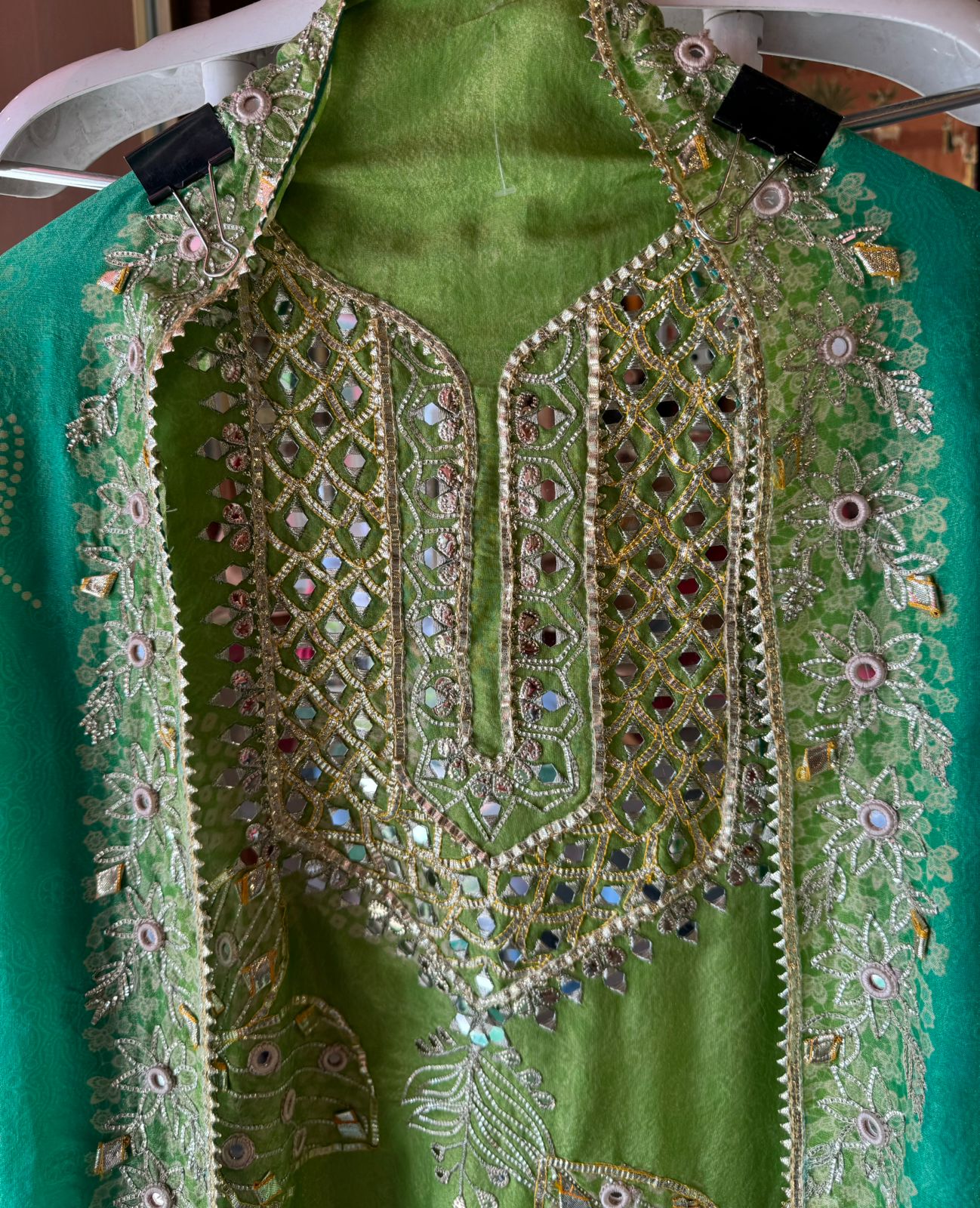 Pure shimmer tissue Unstitched full size shirt