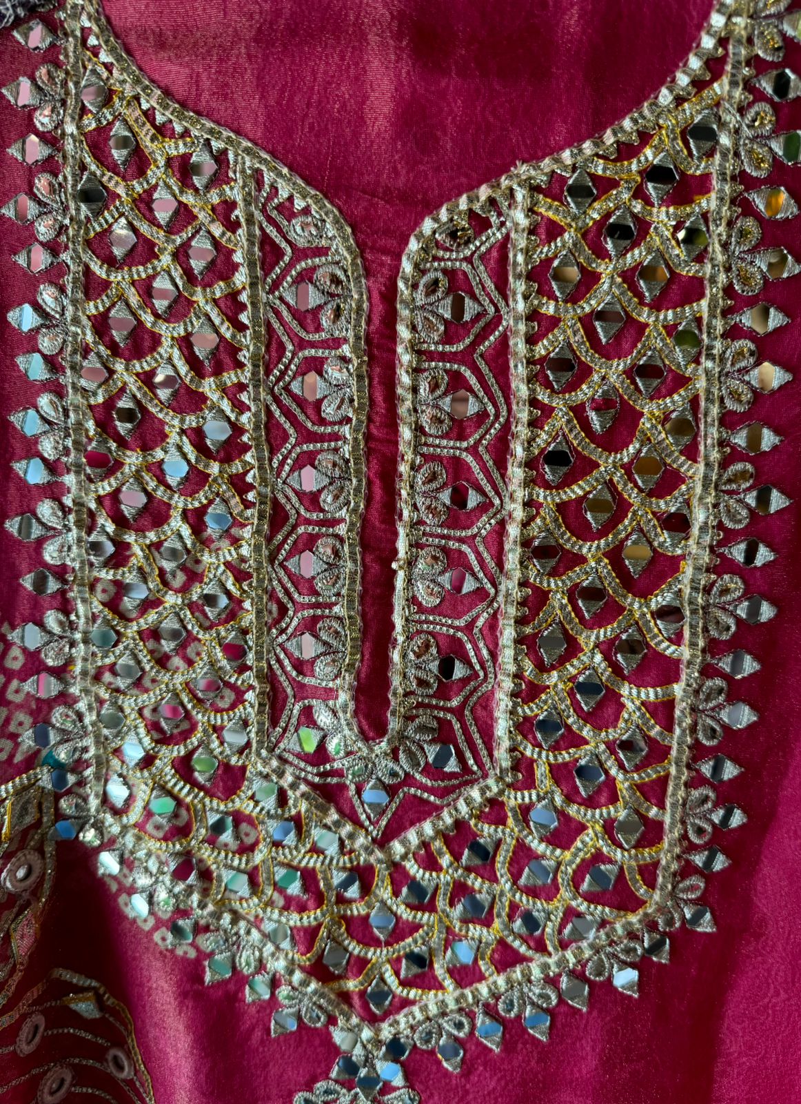 Pure shimmer tissue Unstitched full size shirt