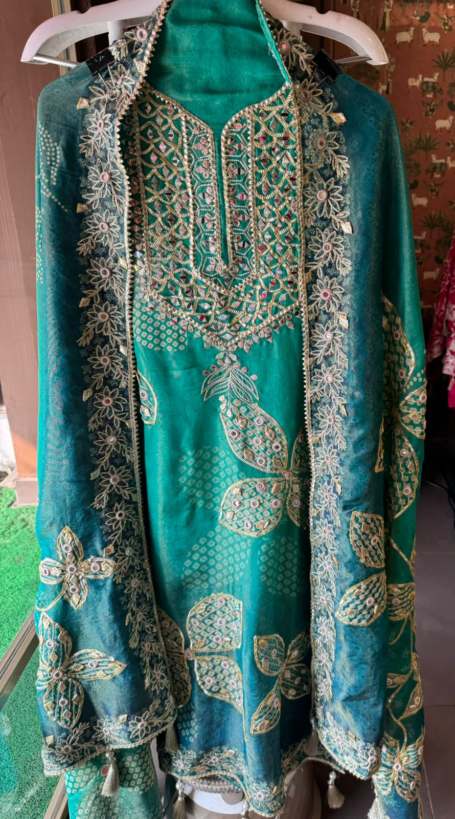 Pure shimmer tissue Unstitched full size shirt