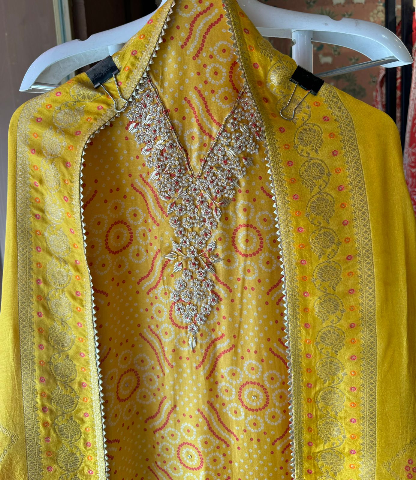 Pure Silk bandhani Printed Suit