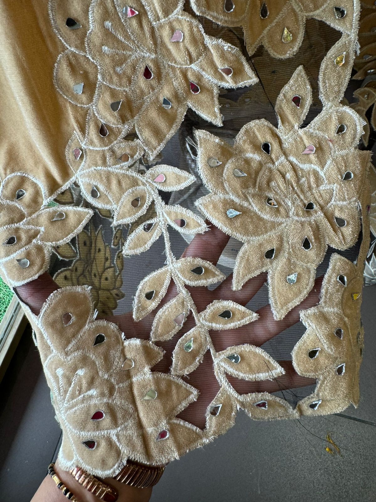 Pure silk velvet Unstitched shirt