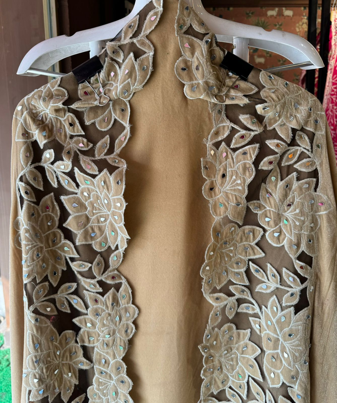 Pure silk velvet Unstitched shirt