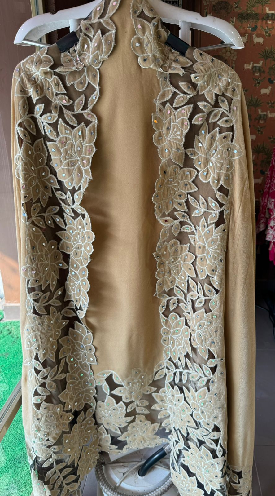 Pure silk velvet Unstitched shirt