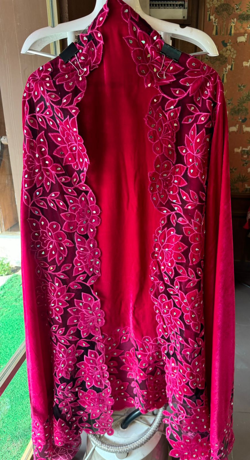 Pure silk velvet Unstitched shirt