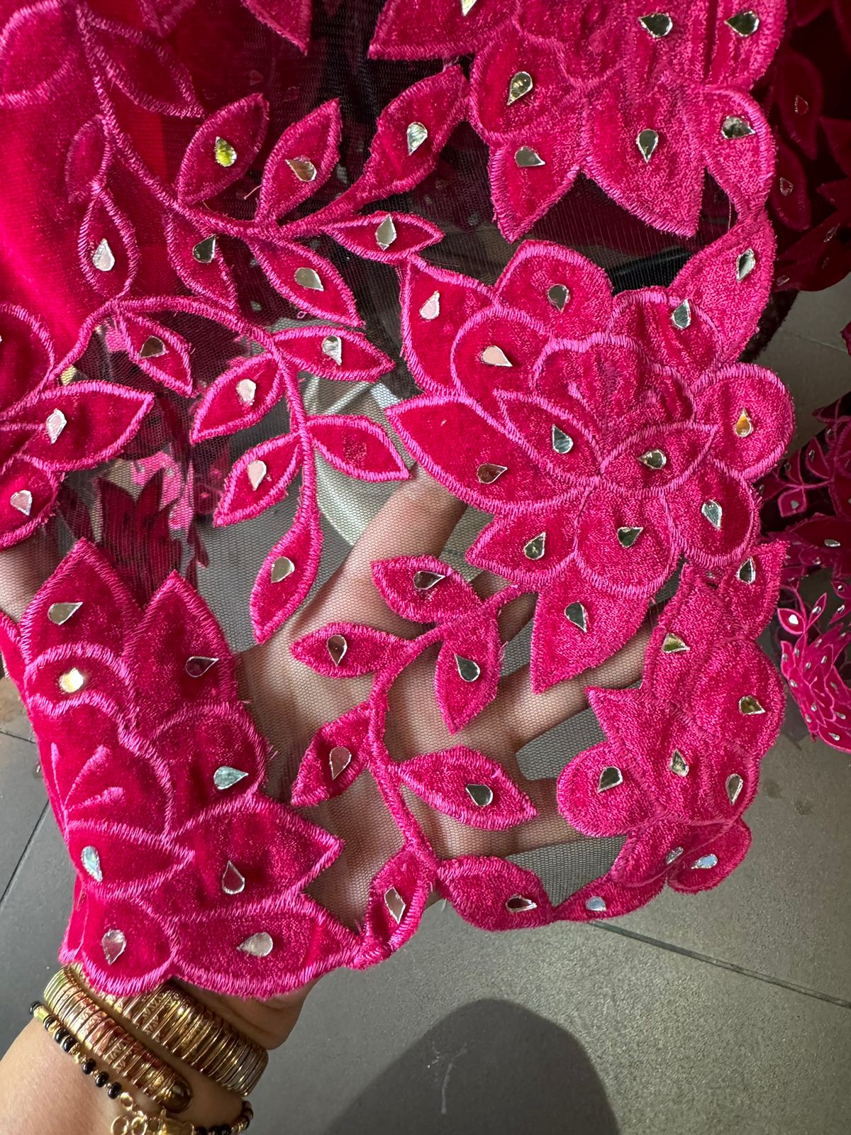 Pure silk velvet Unstitched shirt