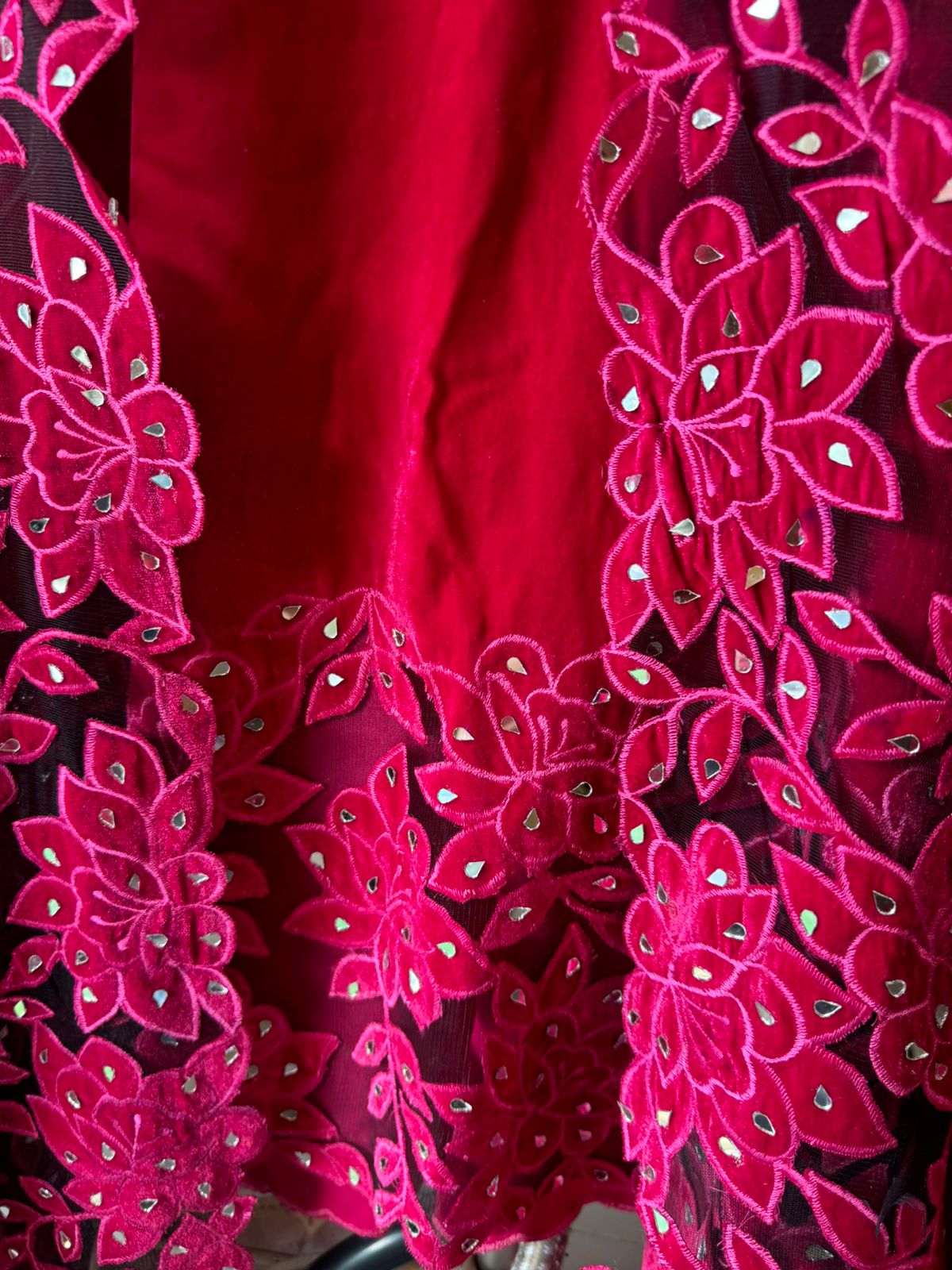 Pure silk velvet Unstitched shirt