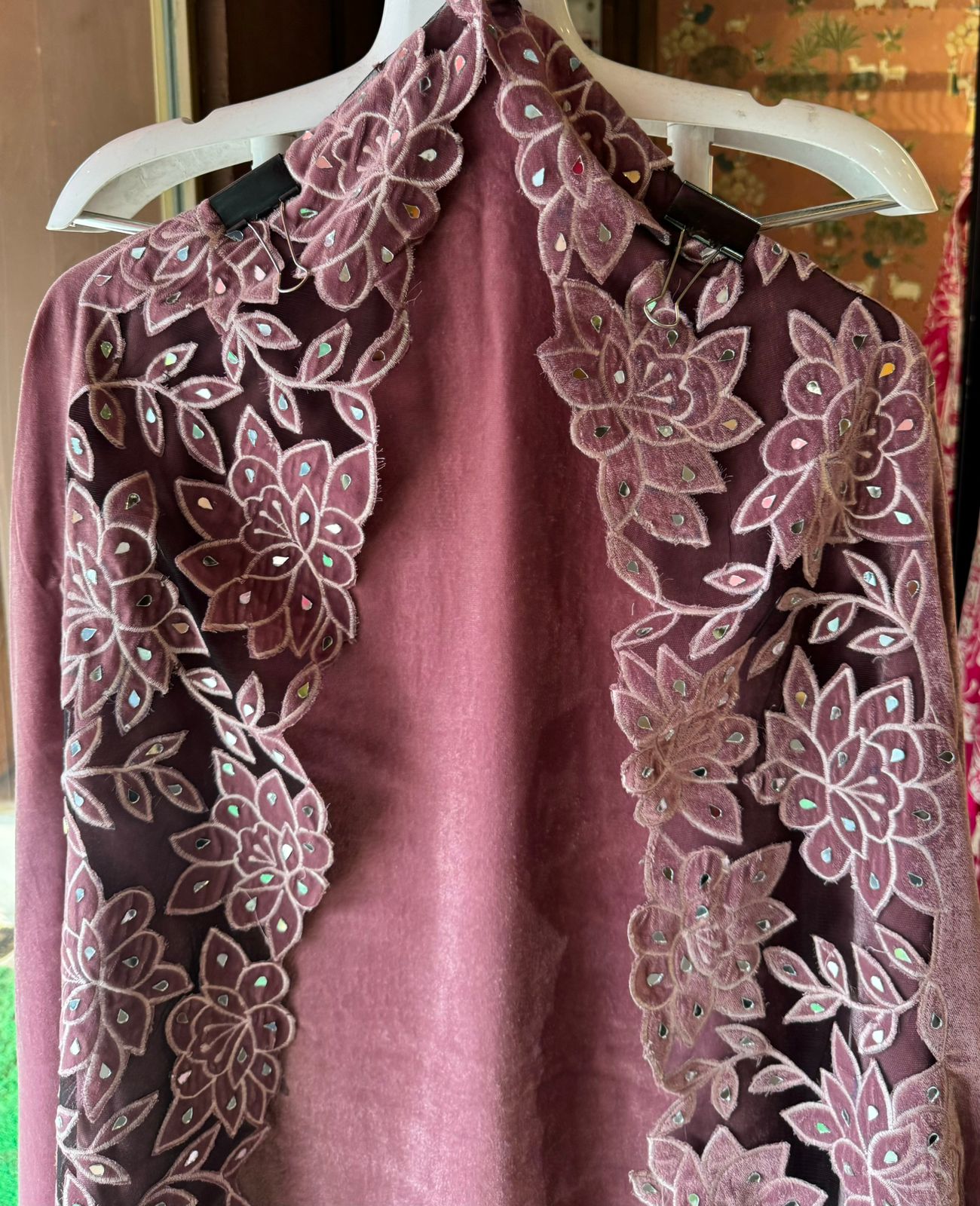 Pure silk velvet Unstitched shirt