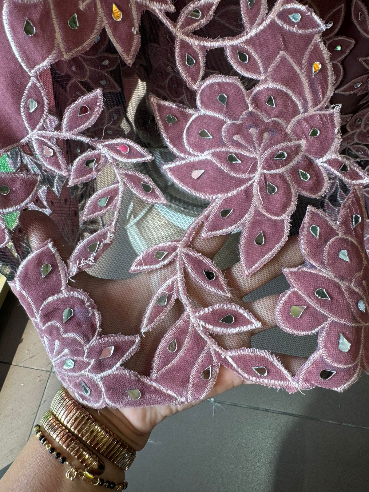 Pure silk velvet Unstitched shirt