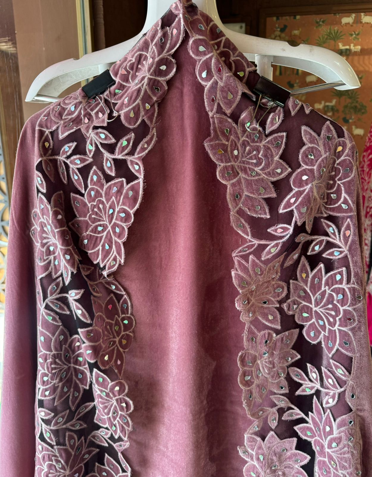 Pure silk velvet Unstitched shirt