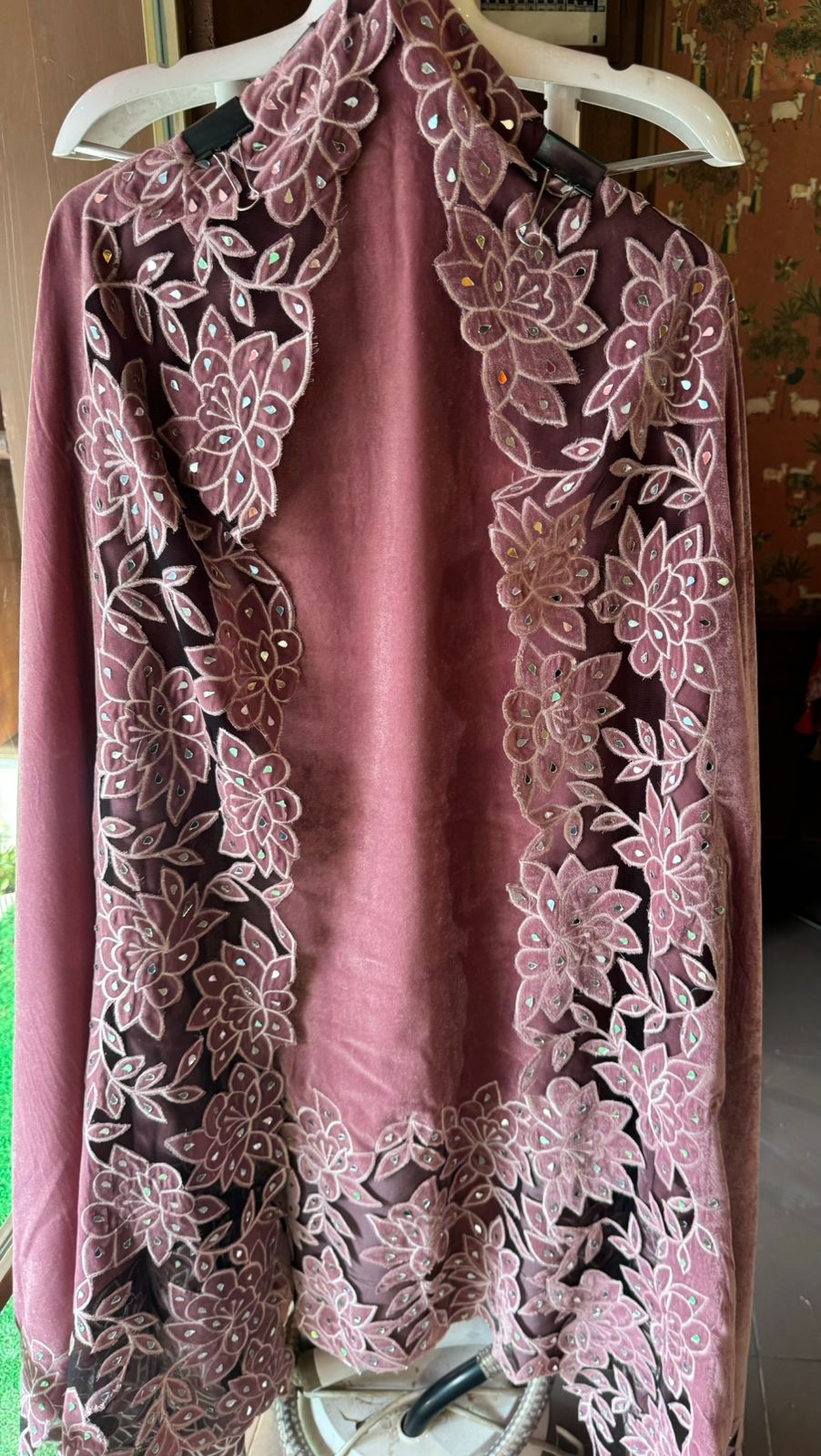 Pure silk velvet Unstitched shirt