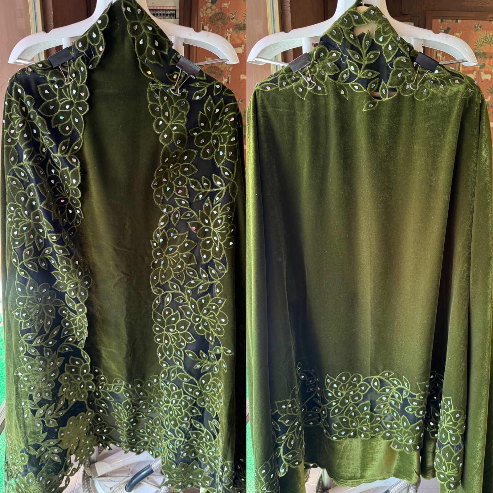 Pure silk velvet Unstitched shirt