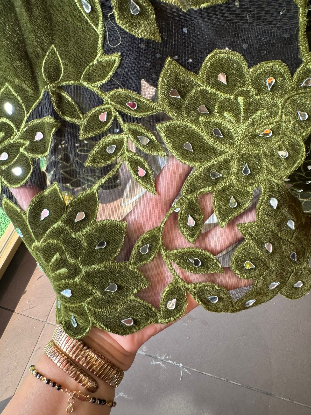 Pure silk velvet Unstitched shirt