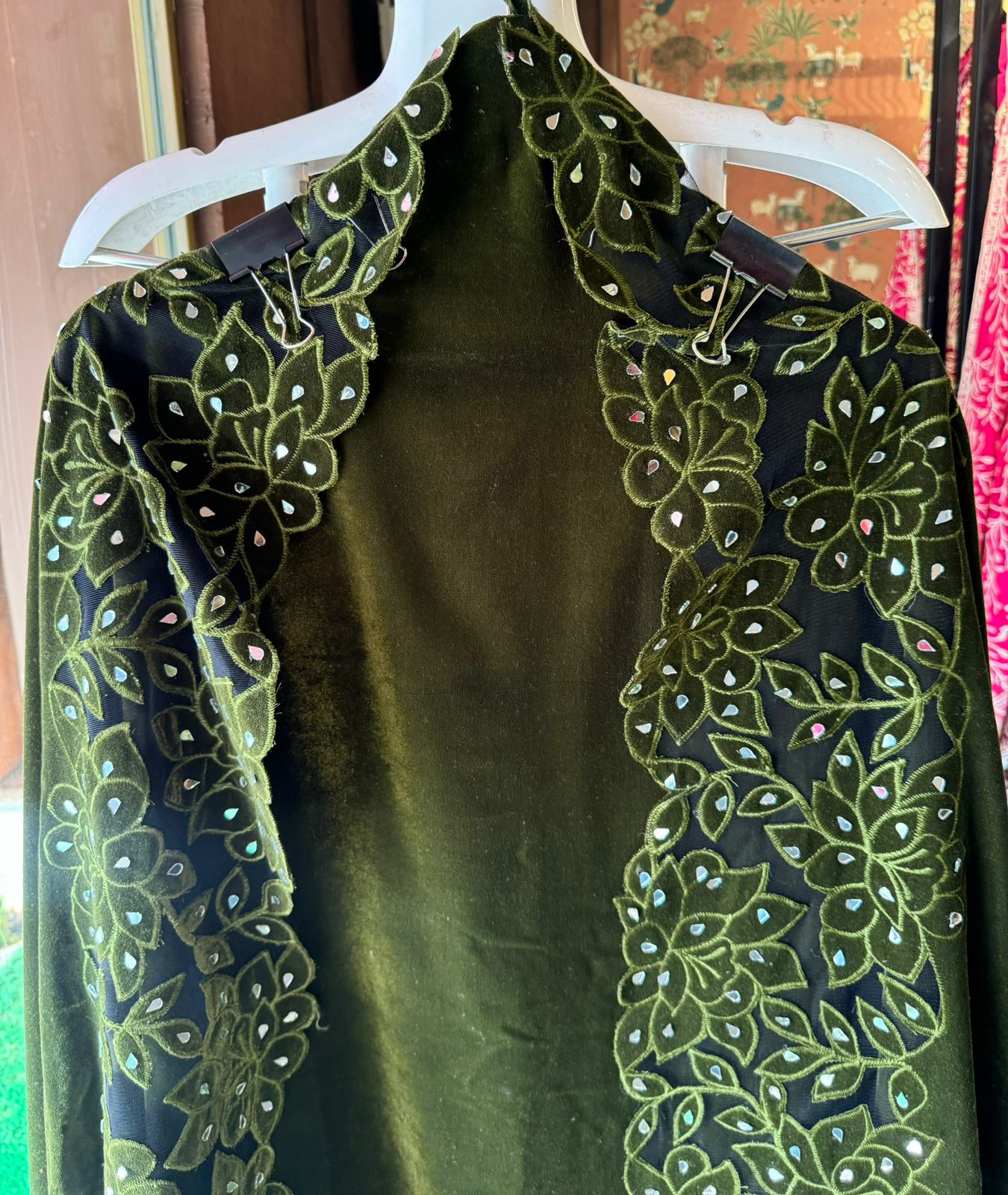 Pure silk velvet Unstitched shirt
