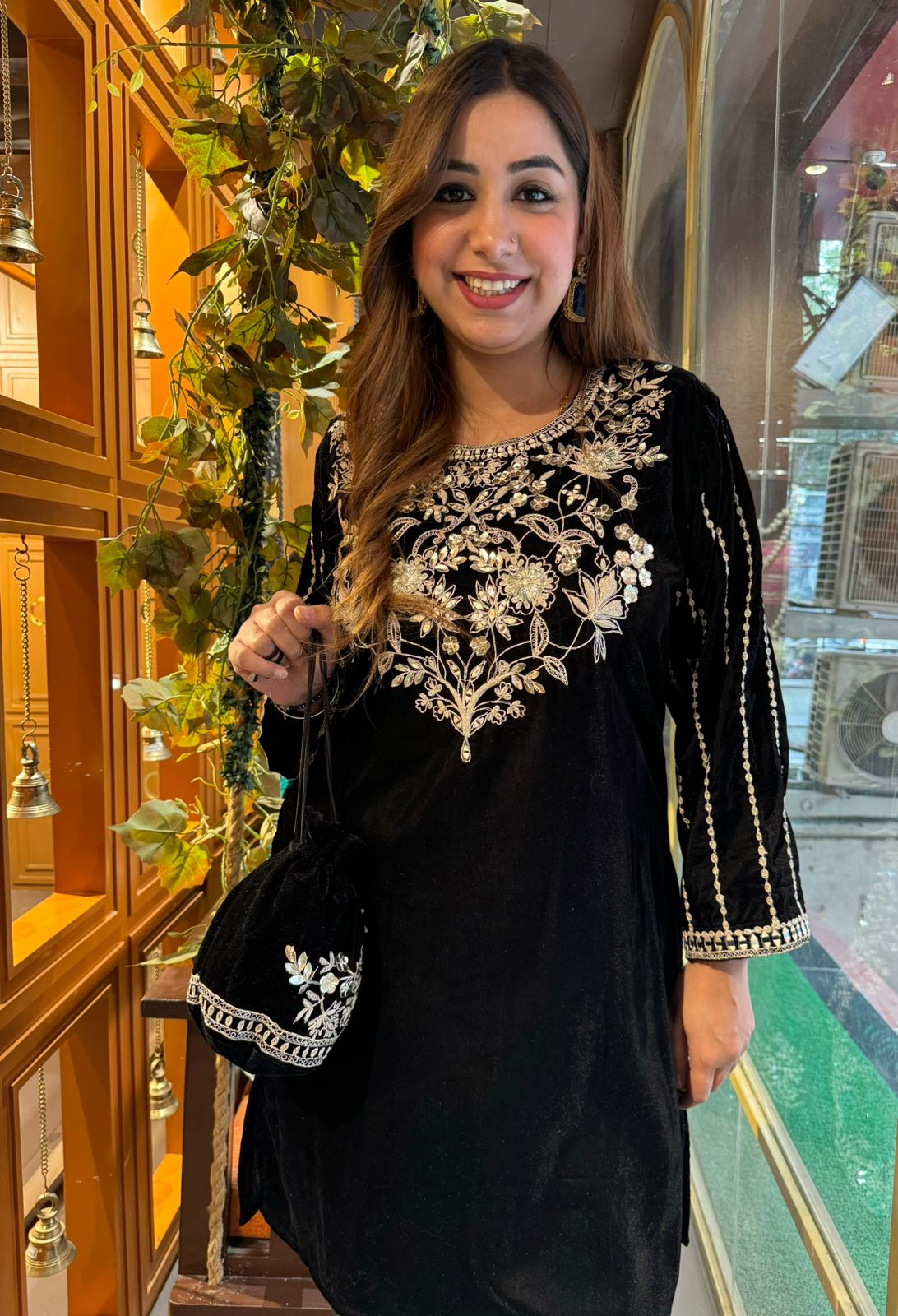 Pure Velvet stitched COORD set with  Pants