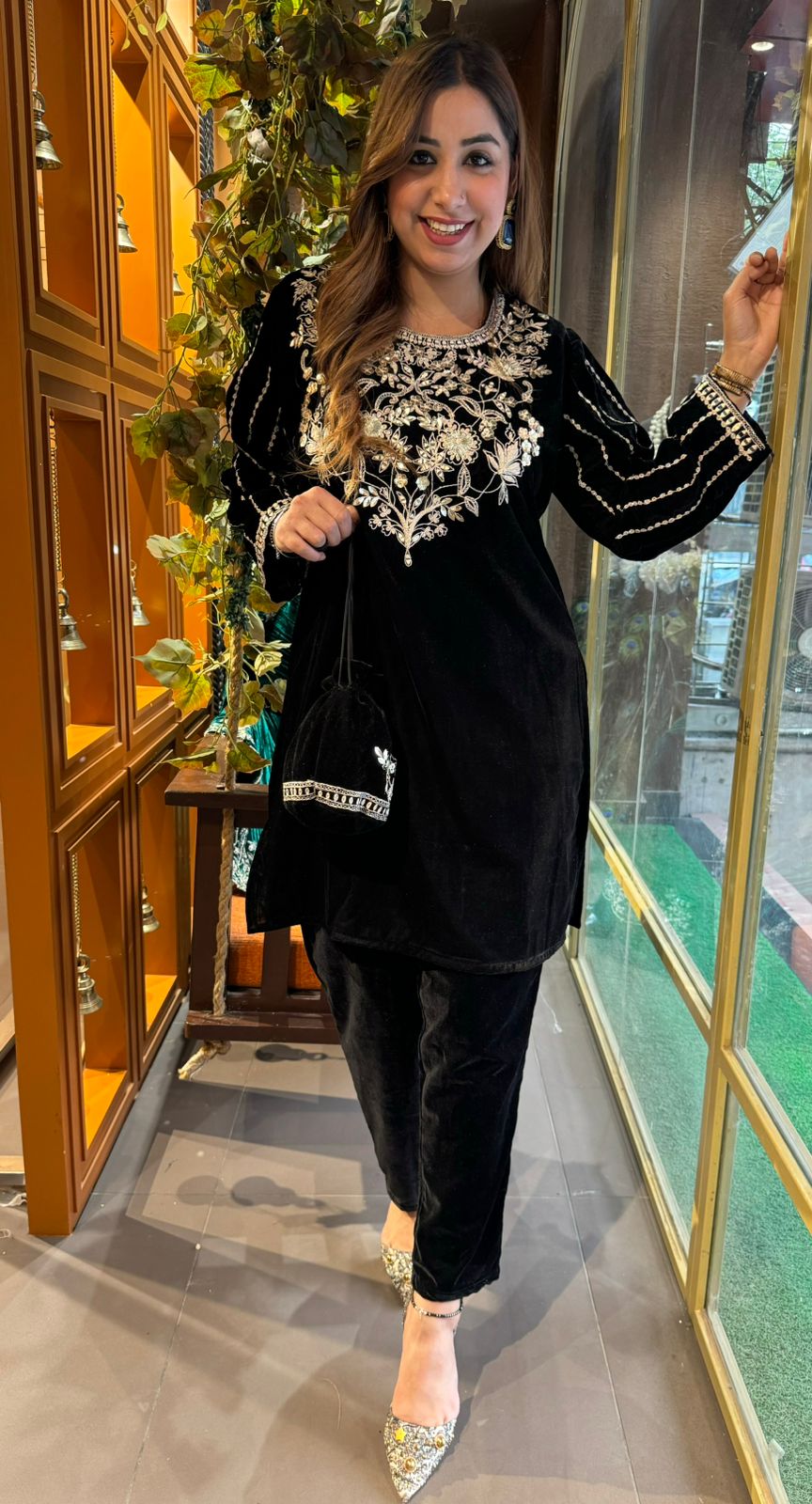 Pure Velvet stitched COORD set with  Pants