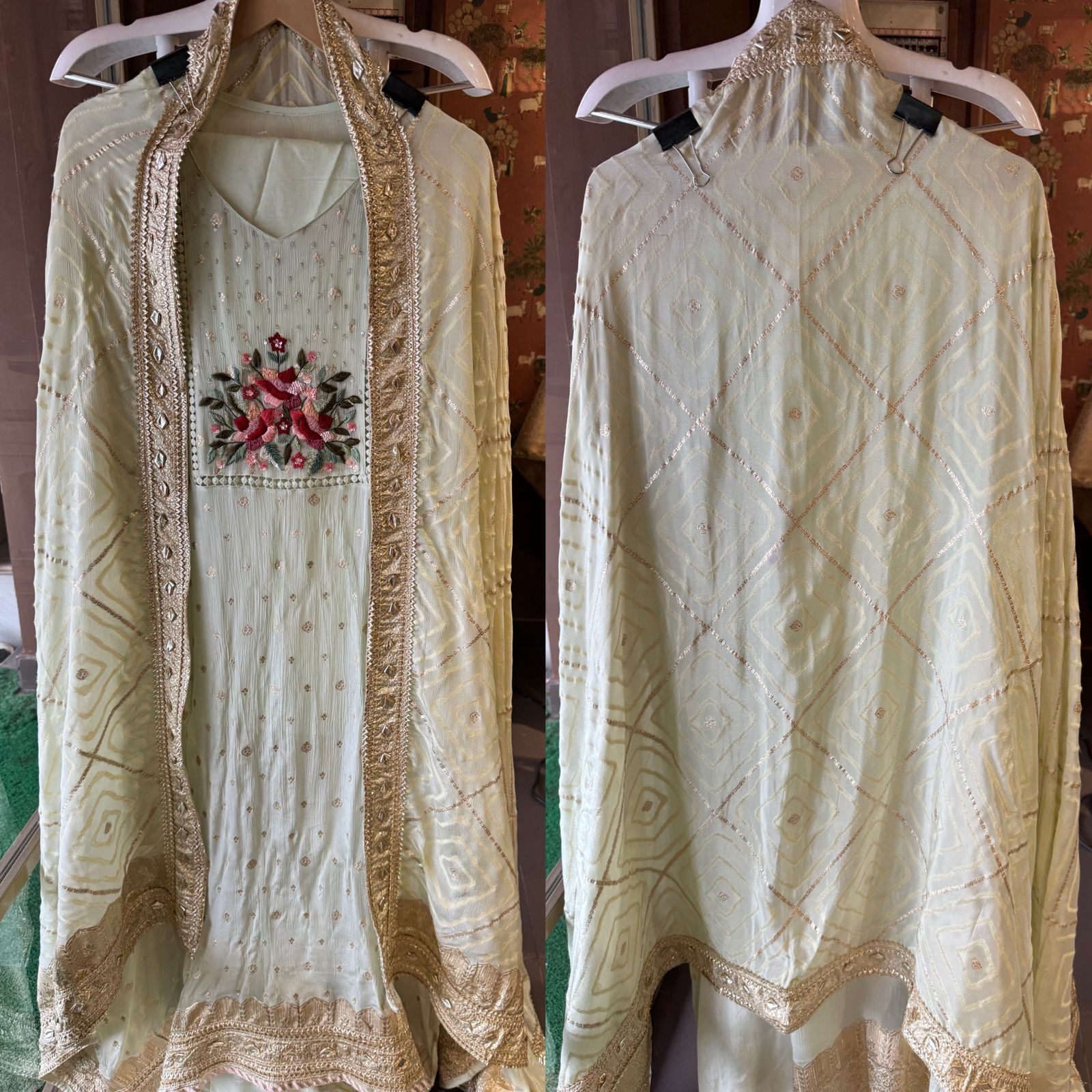 Pure chinon unstitched shirt