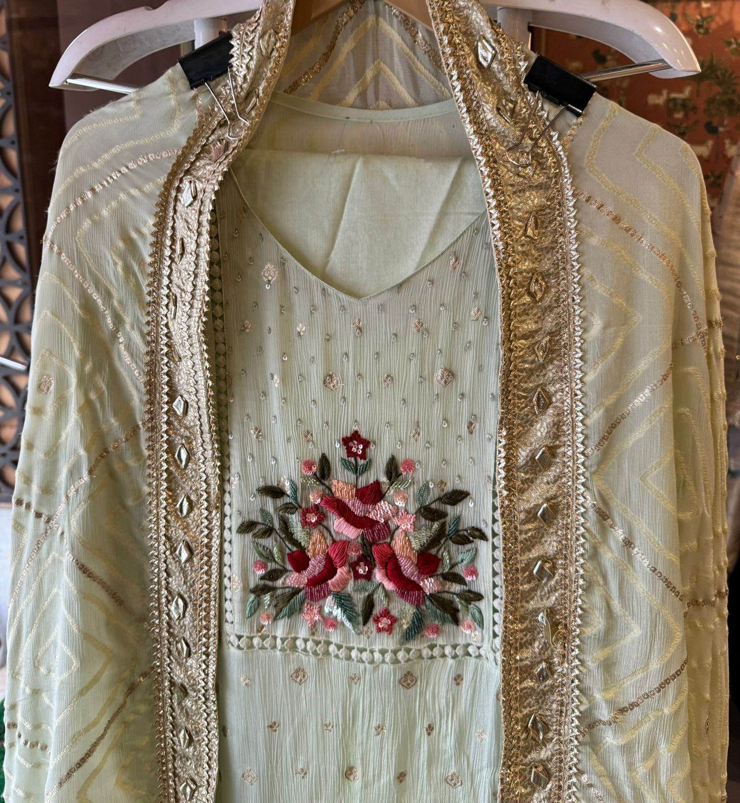 Pure chinon unstitched shirt