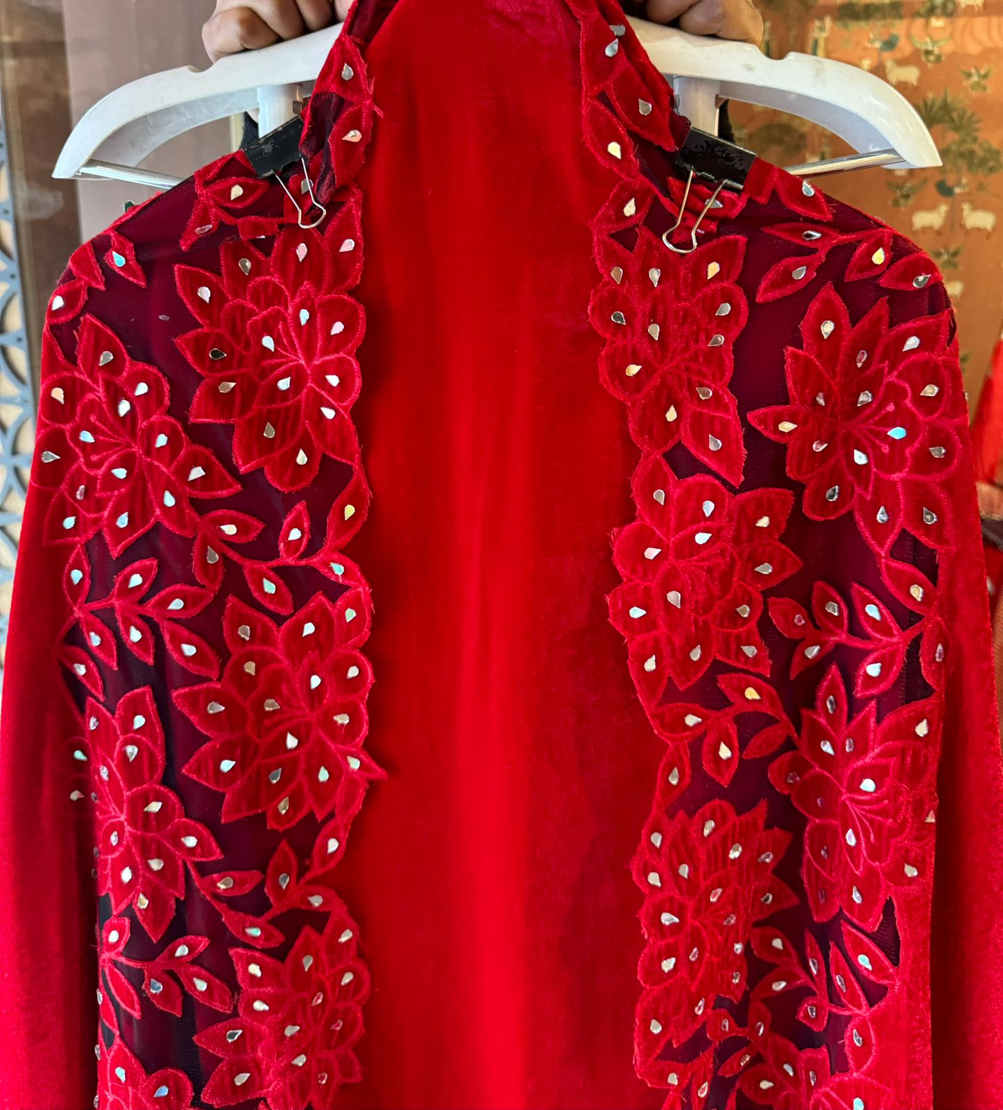 Pure silk velvet shirt